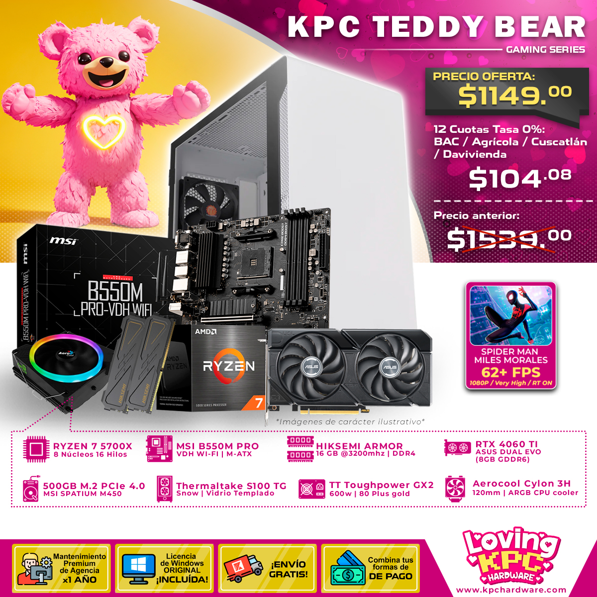 KPC - 💘CASE: THERMALTAKE S100 TG SNOW EDITION / VIDRIO TEMPLADO / WHITE ...
