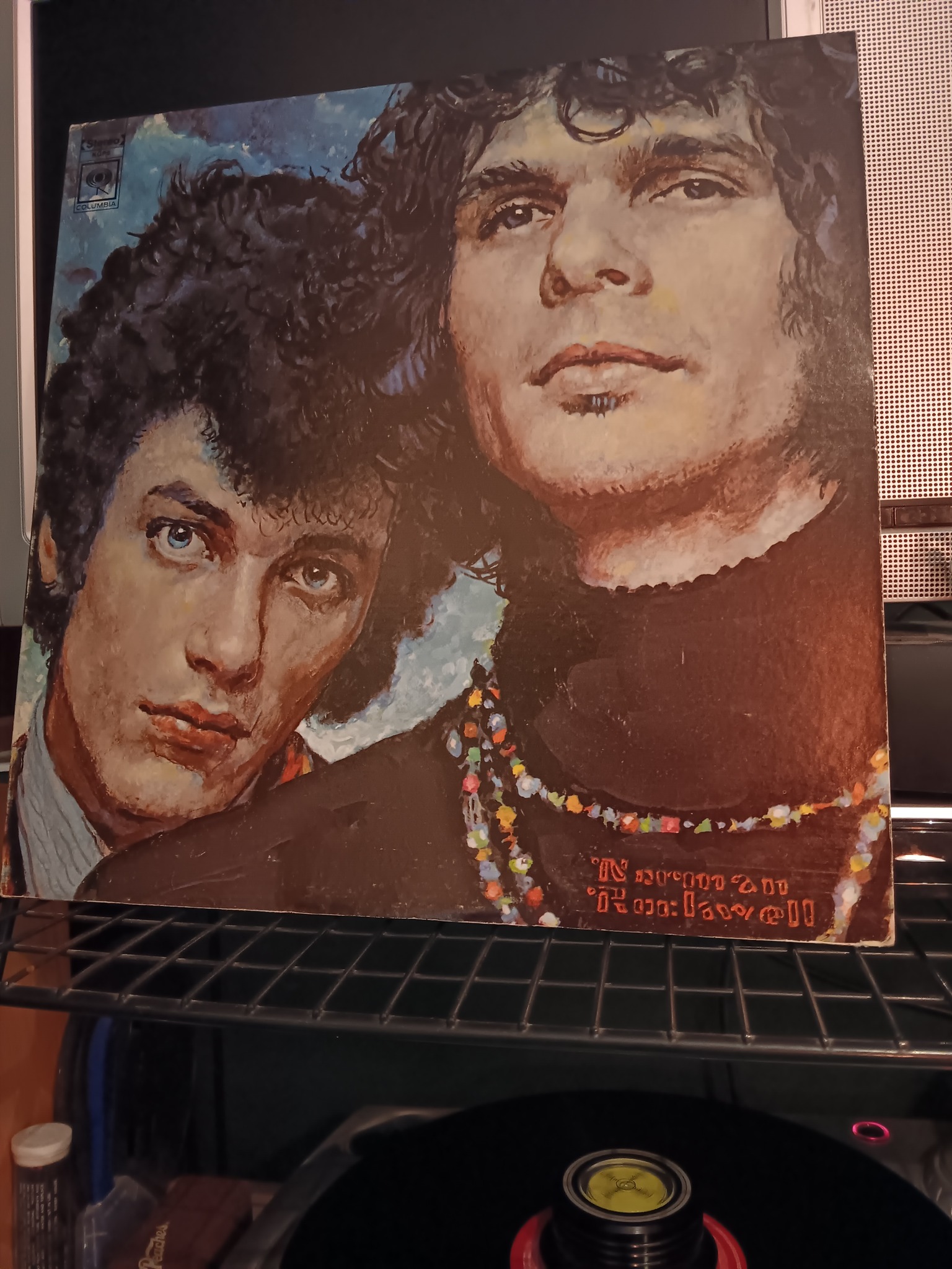 Al Kooper and Mike Bloomfield pose with artist Norman Rockwell who