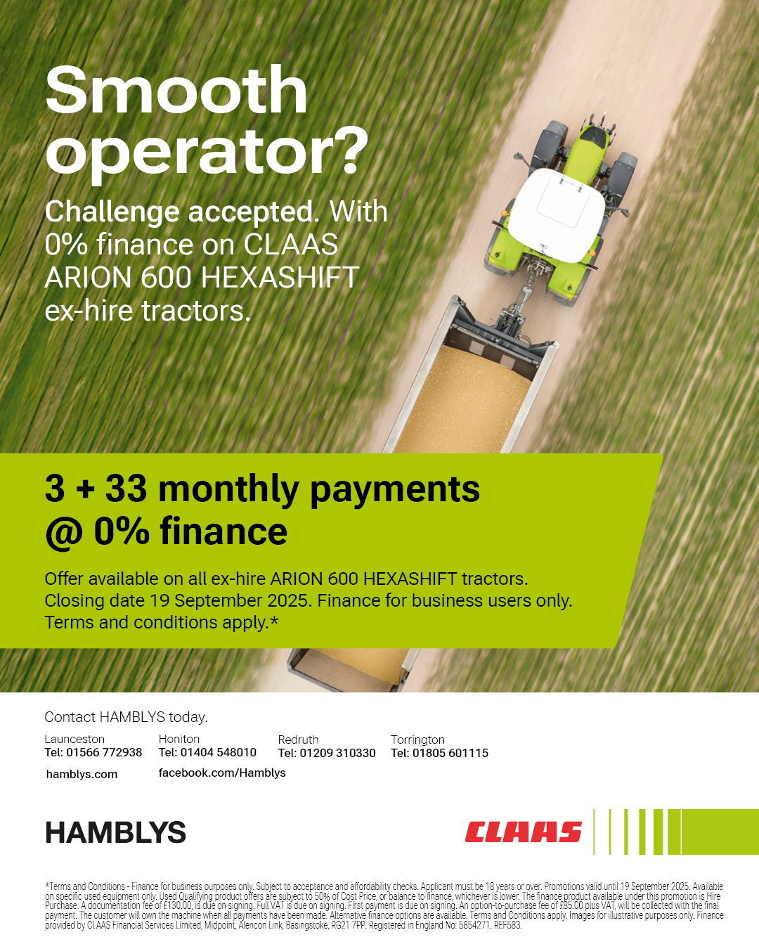 Hamblys - 🚜 CLAAS ARION 600 HEXASHIFT – HAMBLYS Ex-Hire Deals! Top ...