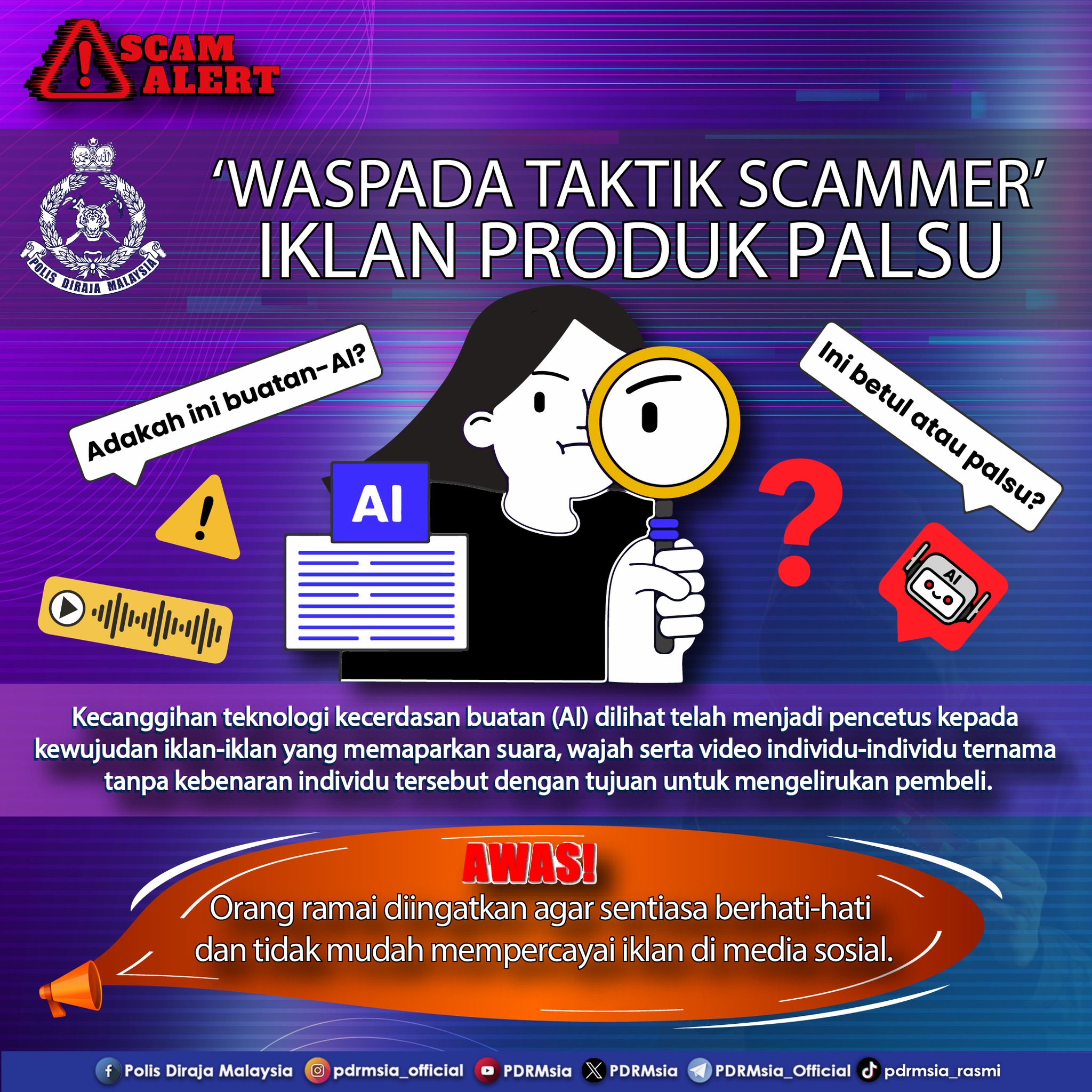 Polis - #BeSmartStayAlert #LetsFightScammerTogether SCAM ALERT ...