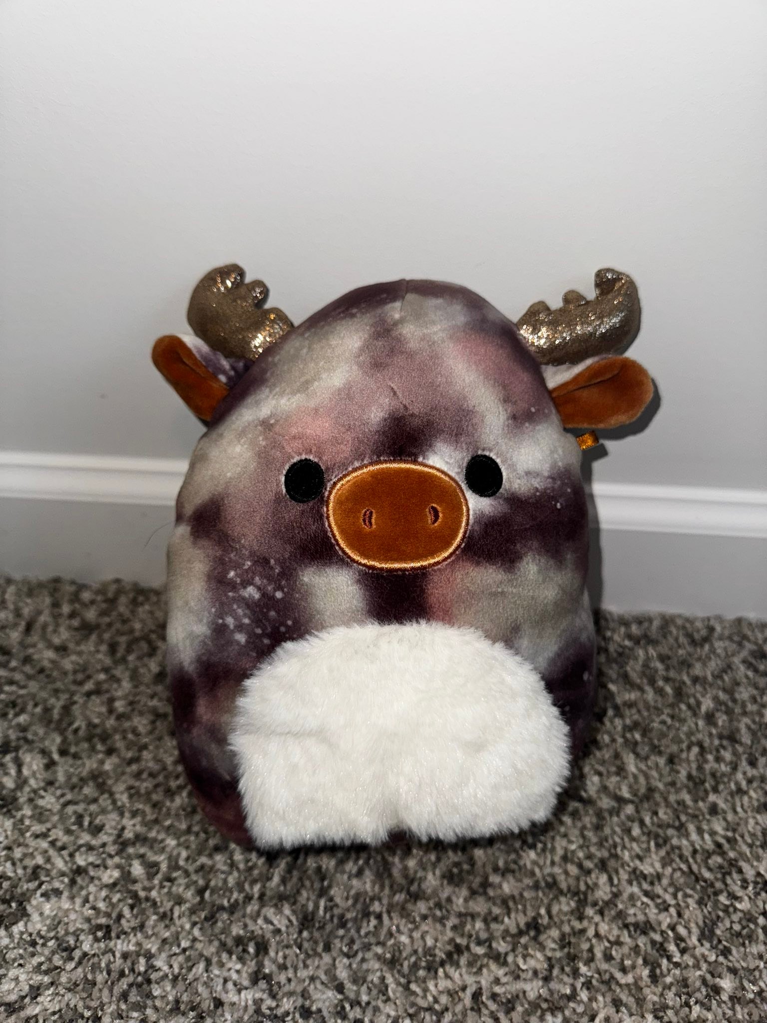 Squishmallows 20cm Rosa Fuzzy Rose Evangelica Con Etichette Peluche Mucca San Valentino