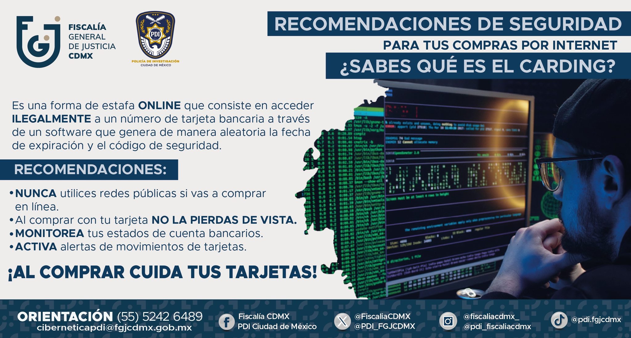 PDI - El #Carding consiste en acceder de manera ilegal al número de ...