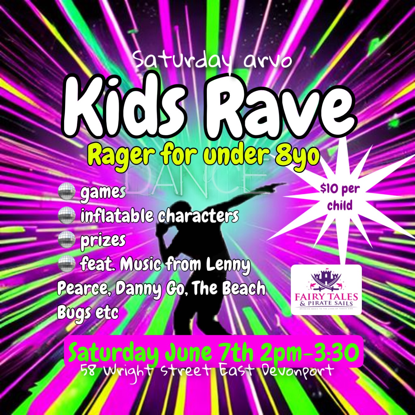 Saturday Arvo Kids Rave!