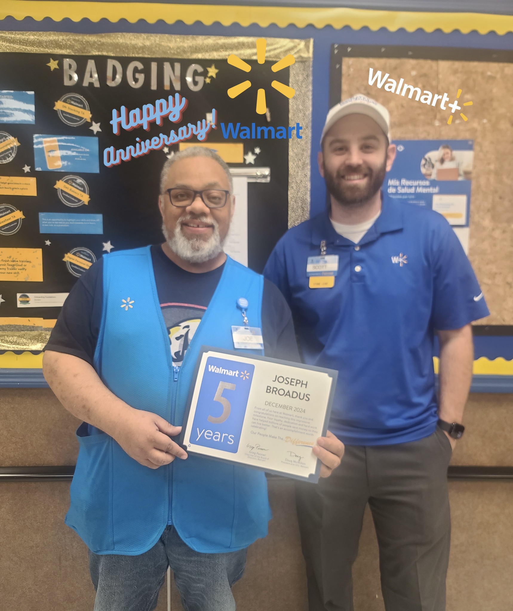 Walmart - Congratulations to our very own Joe at 1035 for His 5 year ...