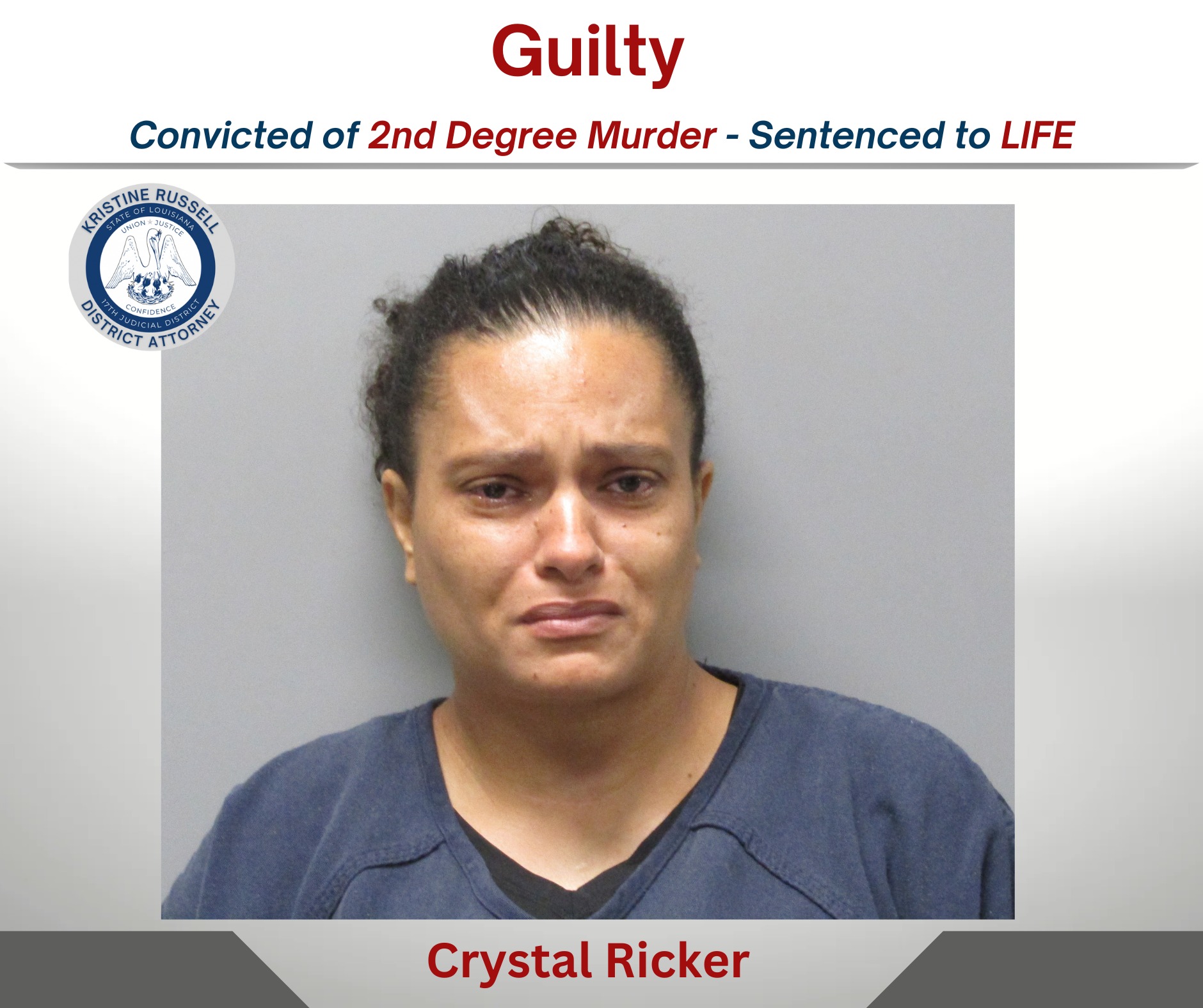 Lafourche - Crystal Ricker, 44, was found guilty of second-degree ...