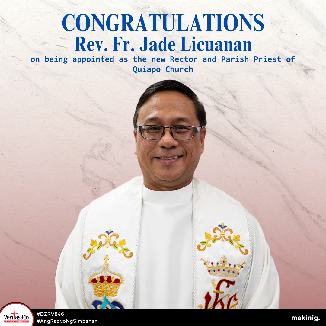 DZRV 846 - Congratulations Rev. Fr. Jade Licuanan on being... | Facebook