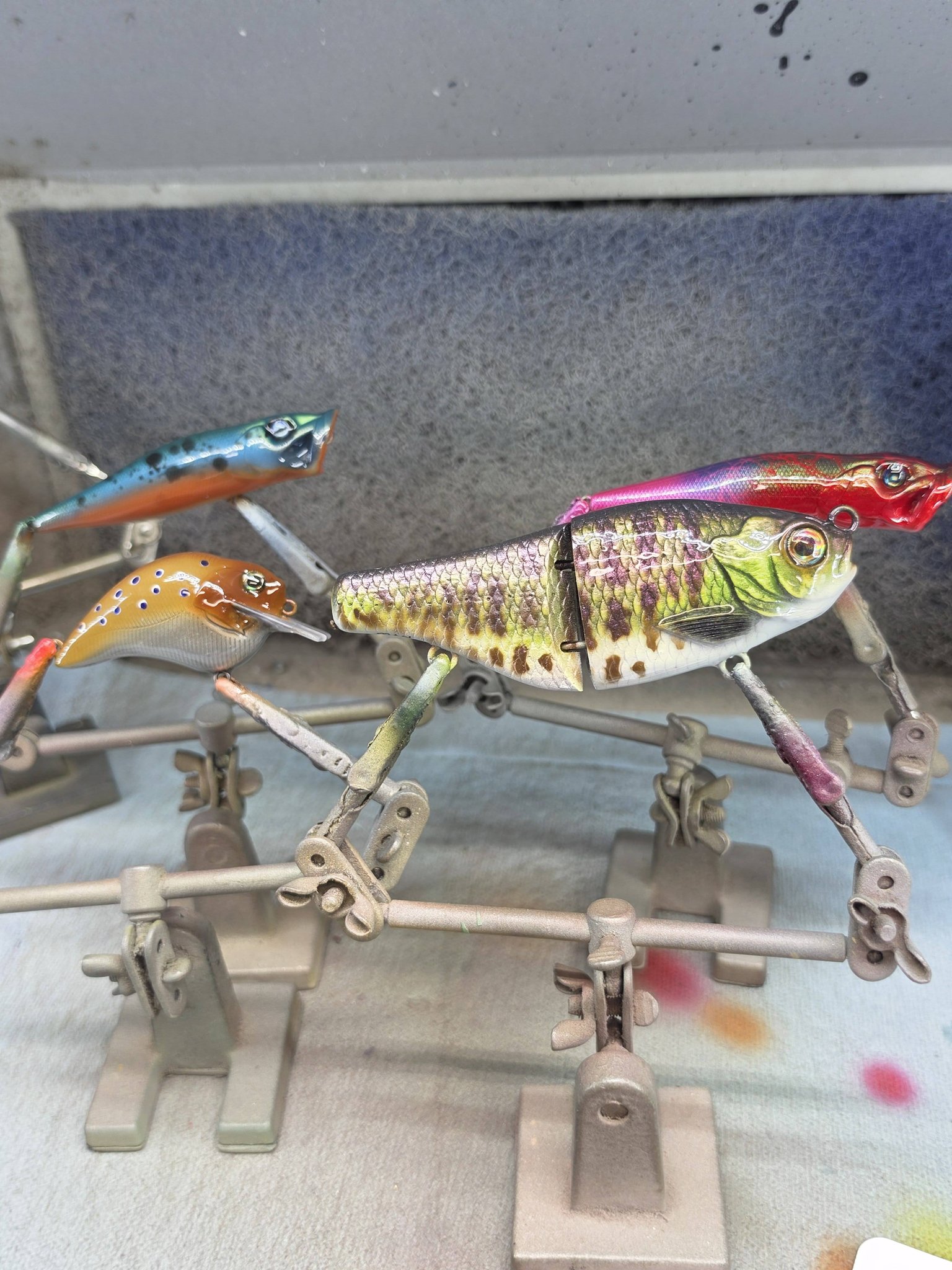 airbrush plastic fishing lures Do It Bait Blast Air Brush Paint for This set features ultra Custom airbrushed bass lures in