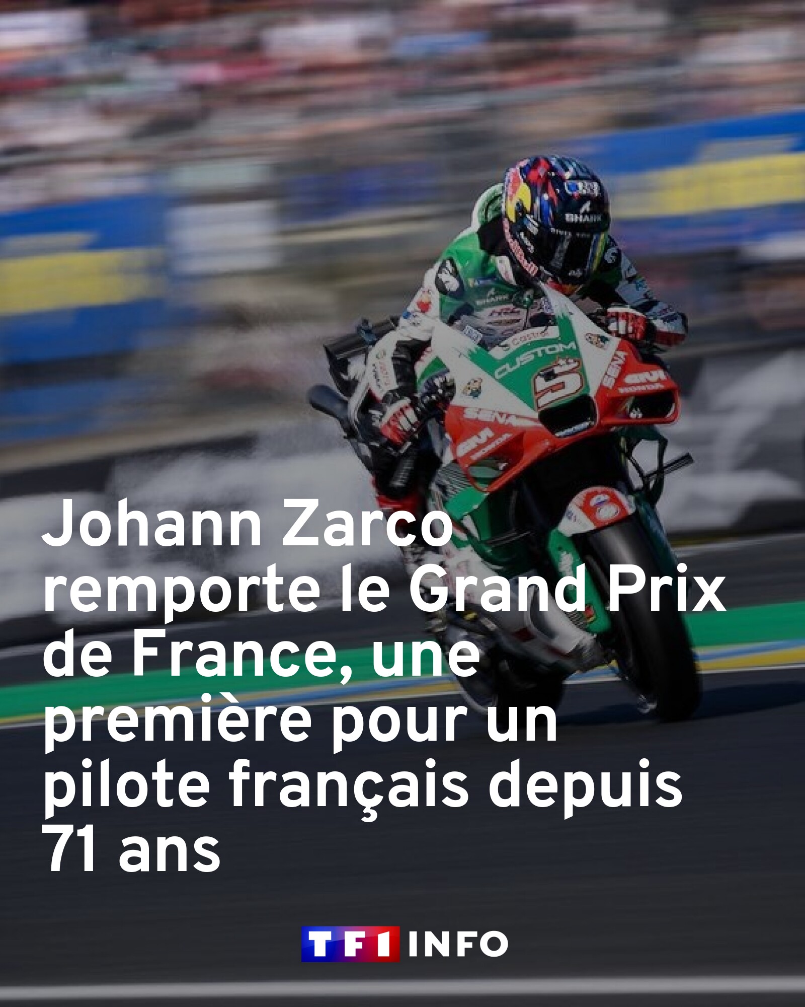 TF1 INFO - MotoGP : Johann Zarco remporte le Grand Prix de... | Facebook