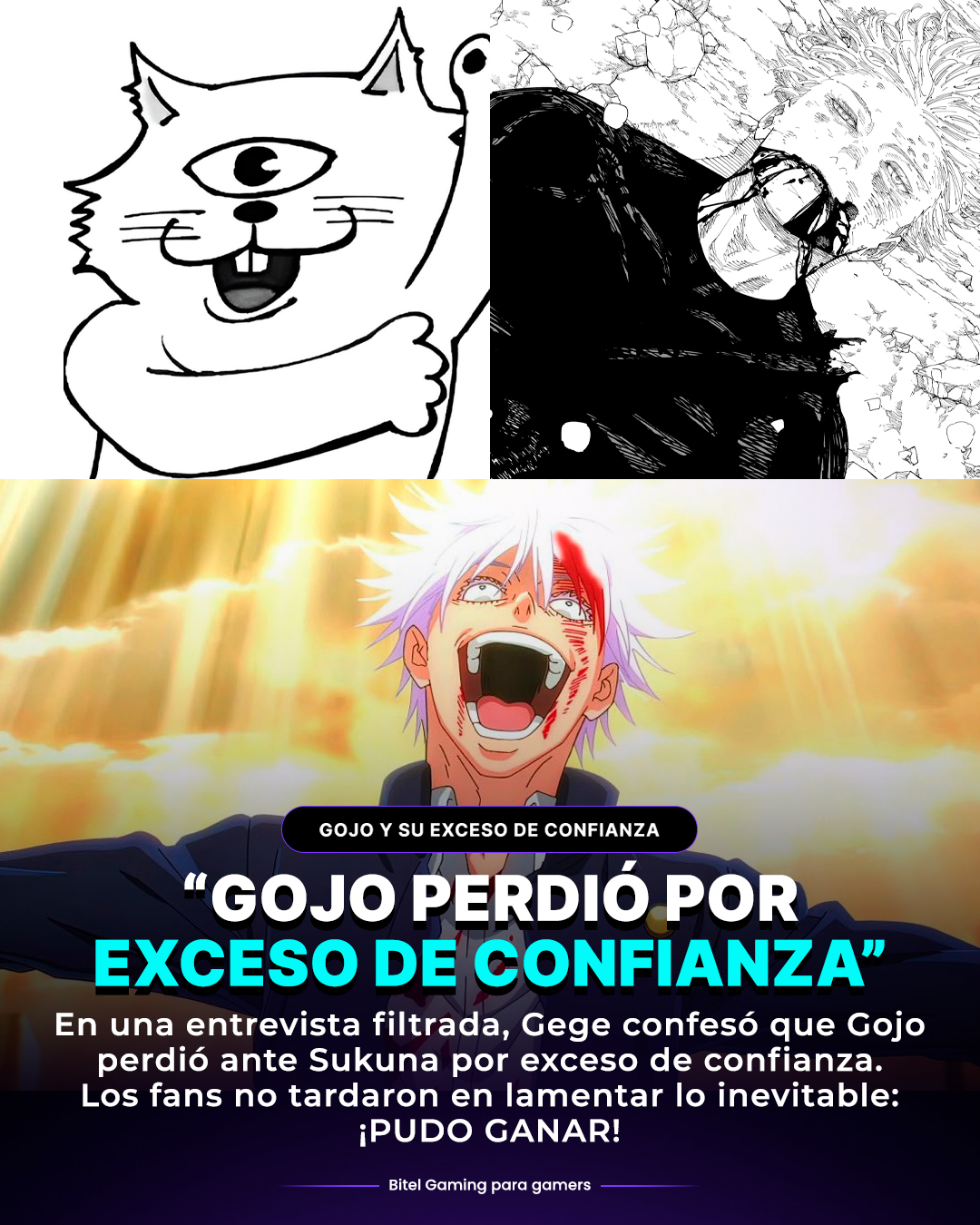 Bitel - ¡CONFIRMADO! GOJO NO PERDIÓ POR DÉBIL… SINO POR CONFIADO.😭 En ...