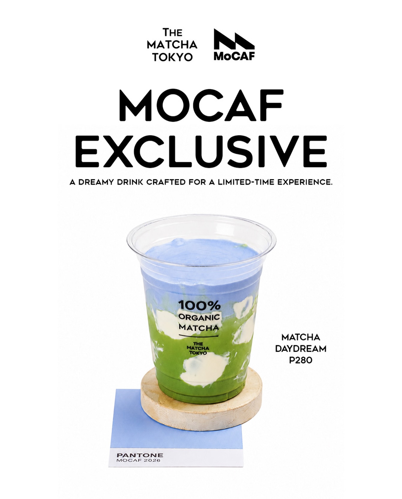 Only at MoCAF 2026 💙🍵 Introducing Matcha Daydream—a dreamy blend