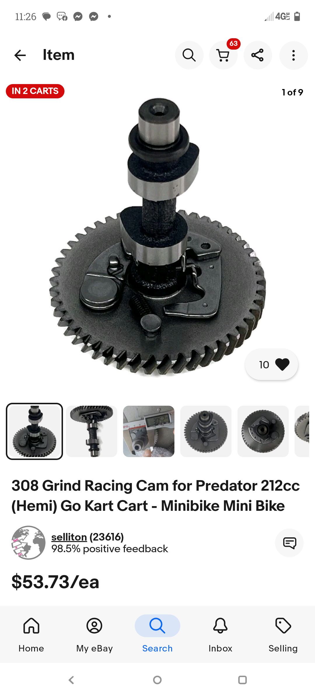 RacersProQuip Predator 212 NON-HEMI MOD4 Hi-Performance Cam W/ Springs & Lifters | BrownBoxCams
