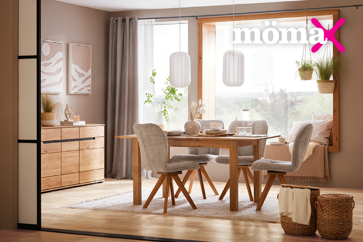 Unsere 🪑 Möbel-Trends in natürlichen Tönen bringen dein gemütliches 🍽️ Esszimmer gekonnt zur Geltung: https://www.moemax.at/c/natur-zuhause