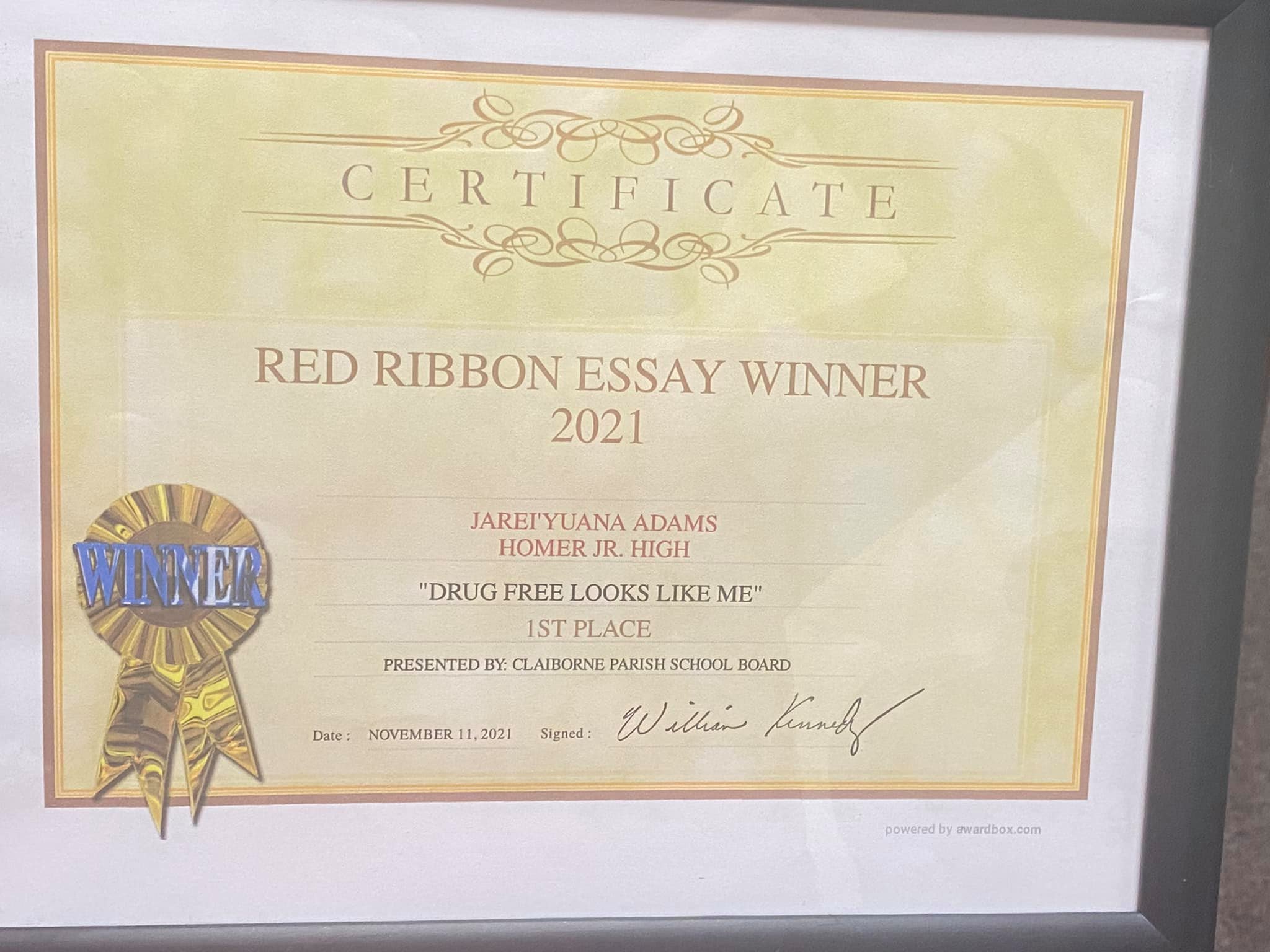 Congratulations to Jarei’Yuana... - Homer Jr. High School