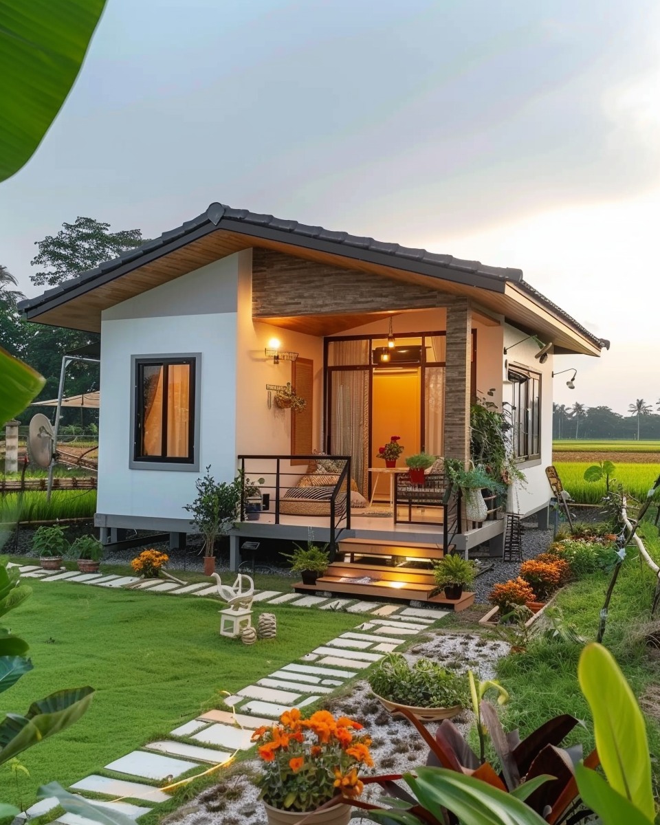 แบบบ้านในฝัน - ไอเดียแบบบ้านหลังเล็กๆ 1 ห้องนอน 1 ห้องน้ำ 🏠💕 | Facebook