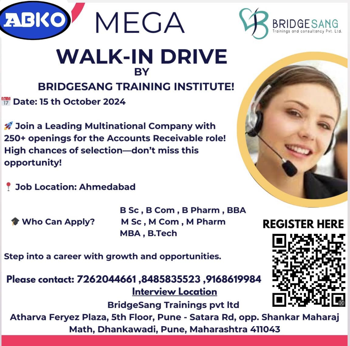 ABKO - Hello ABKO Students, This is the Job Opening for All graduates ...