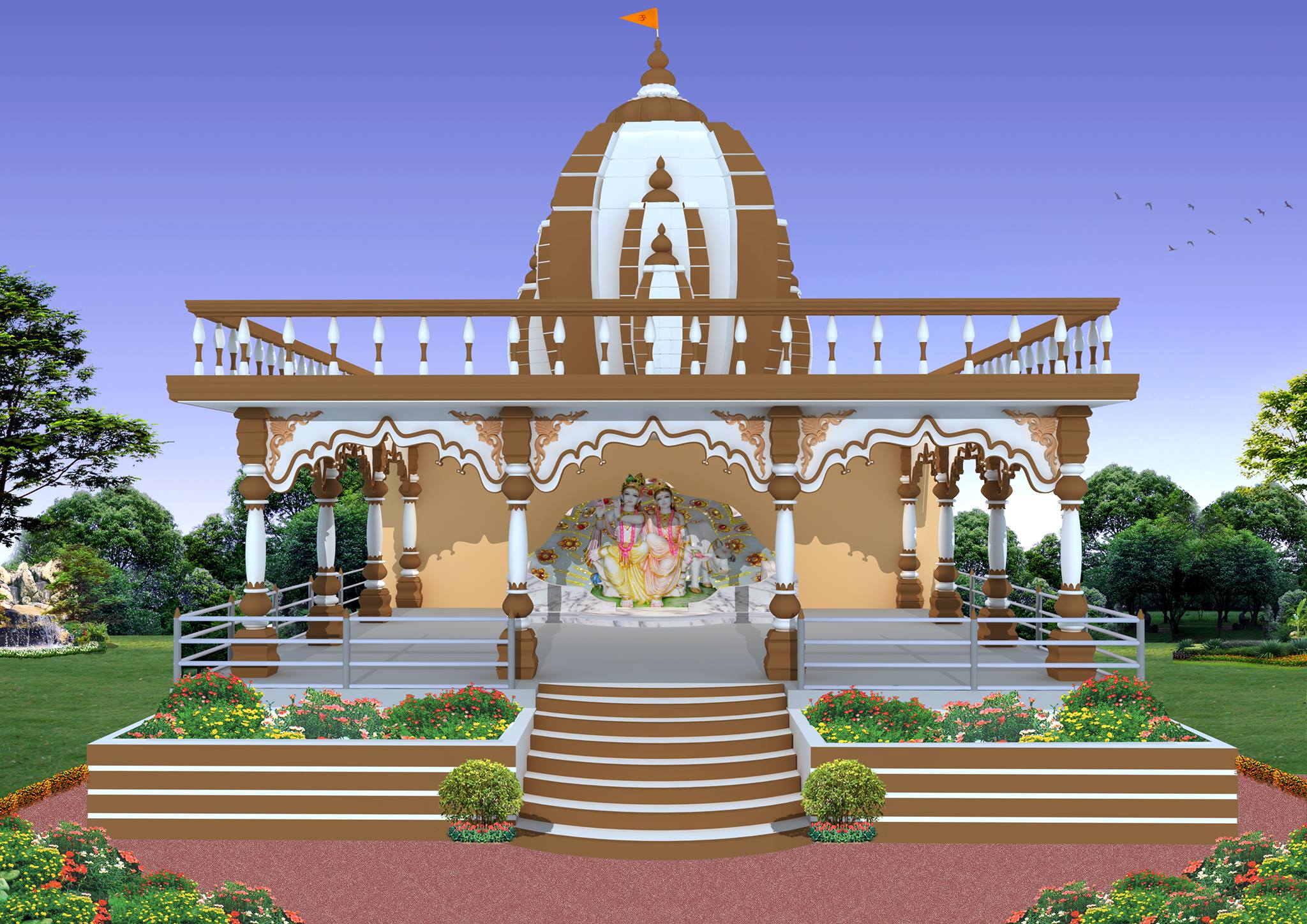 Hindu Temple Design 3d