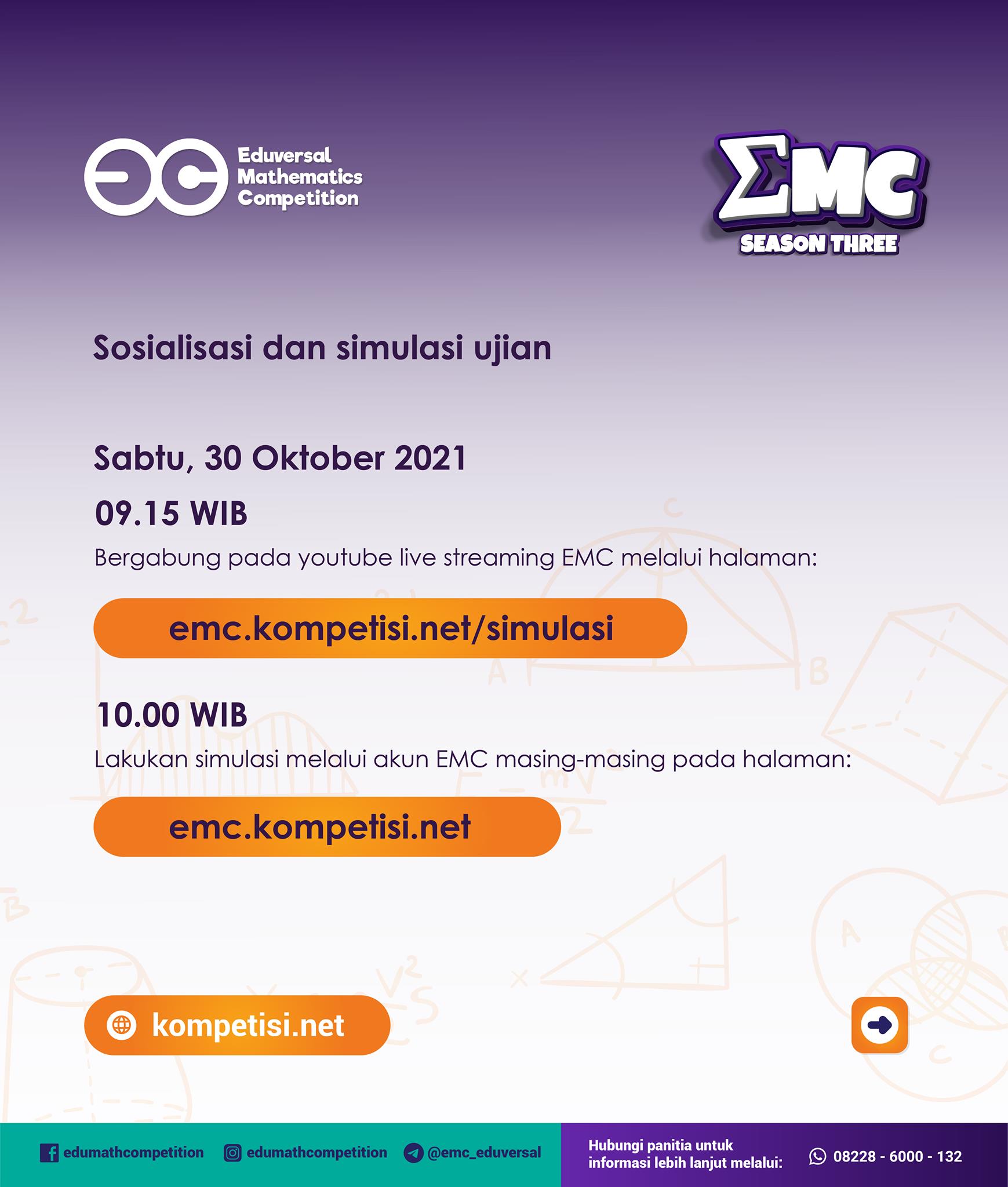 🙋 Halo Sobat EMC 🙋‍♂... - Eduversal Mathematics Competition