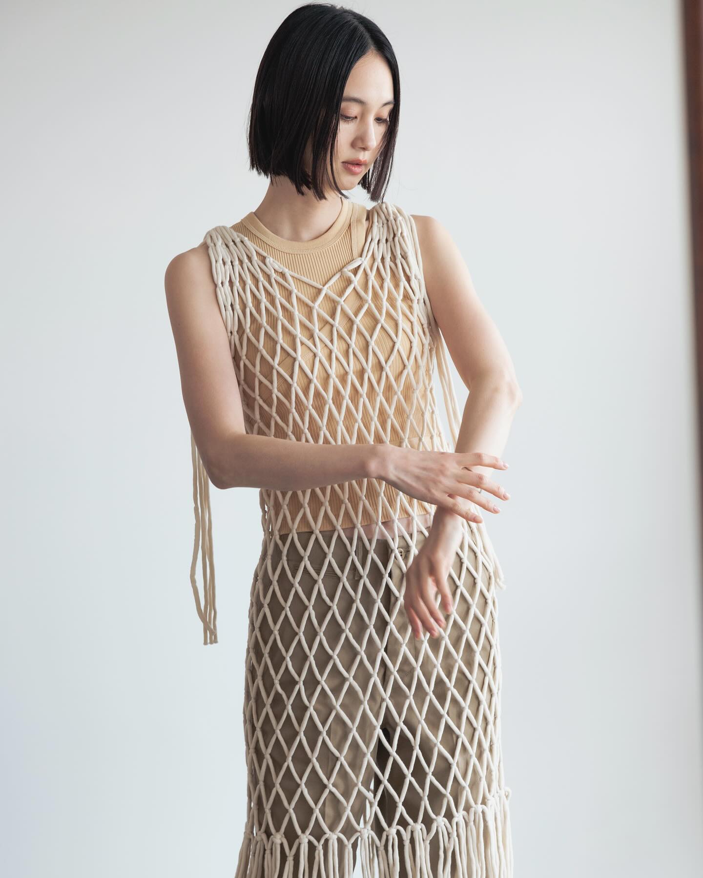 Recommend＞ Ropenet one-piece：HYKE tank top：HYKE Pants：HYKE 