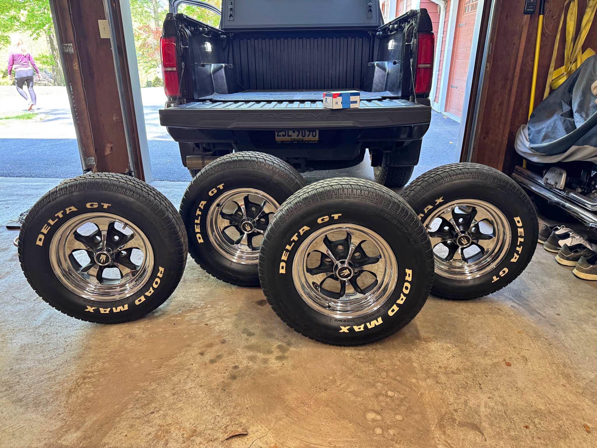 Keystone 14 inch chrome wheels with excellent tires. Rear tires are 225 ...