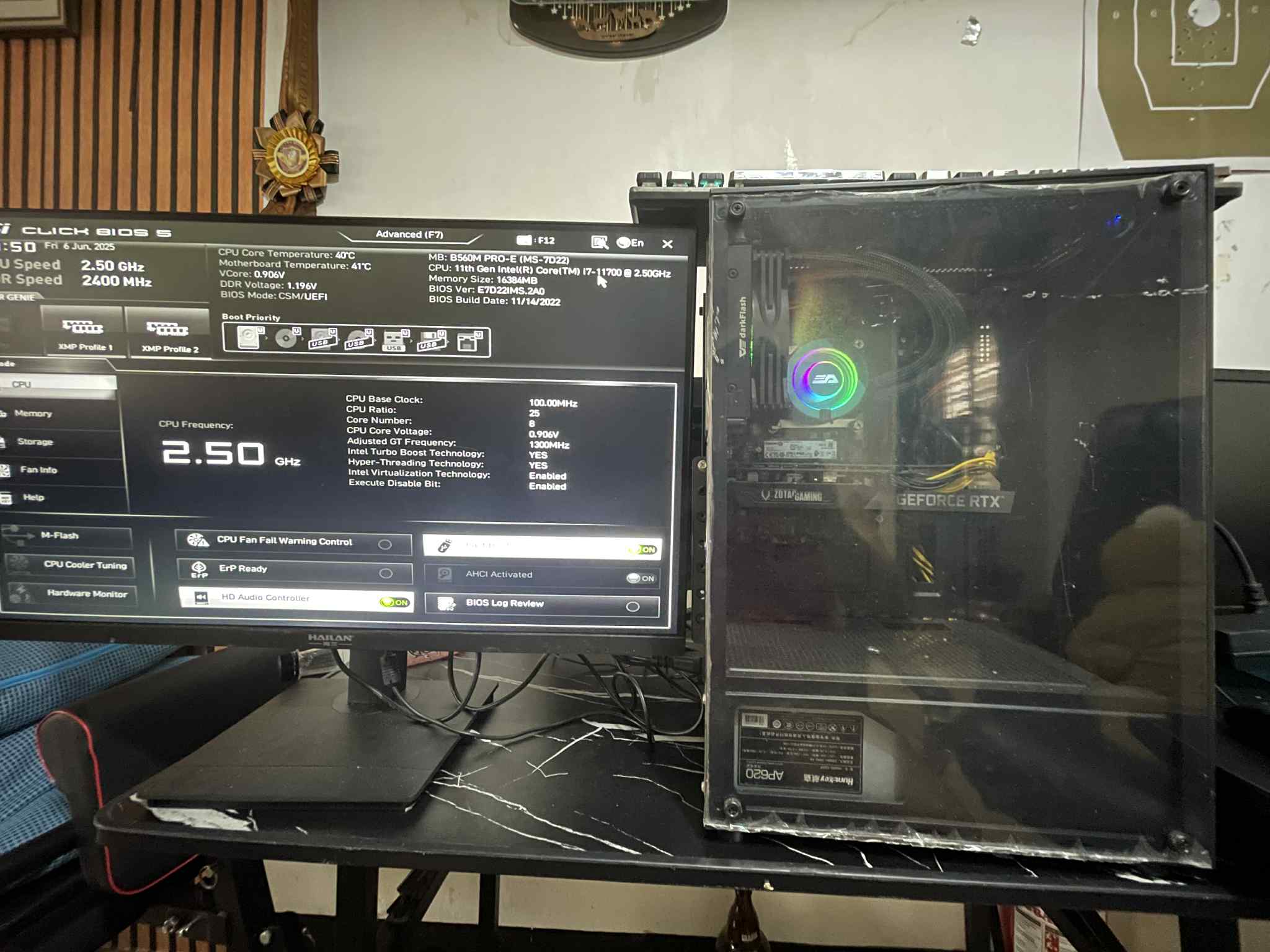 Gaming complete Set: Intel i7 11700 2.5ghz 11th gen Ram 16GB B560M 