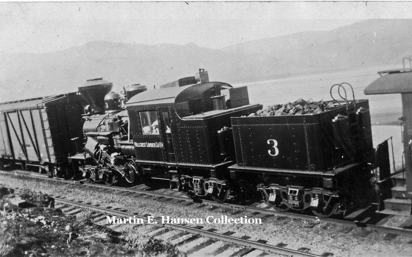 Hillcrest Lumber #10, (Climax type locomotive) on the Mount
