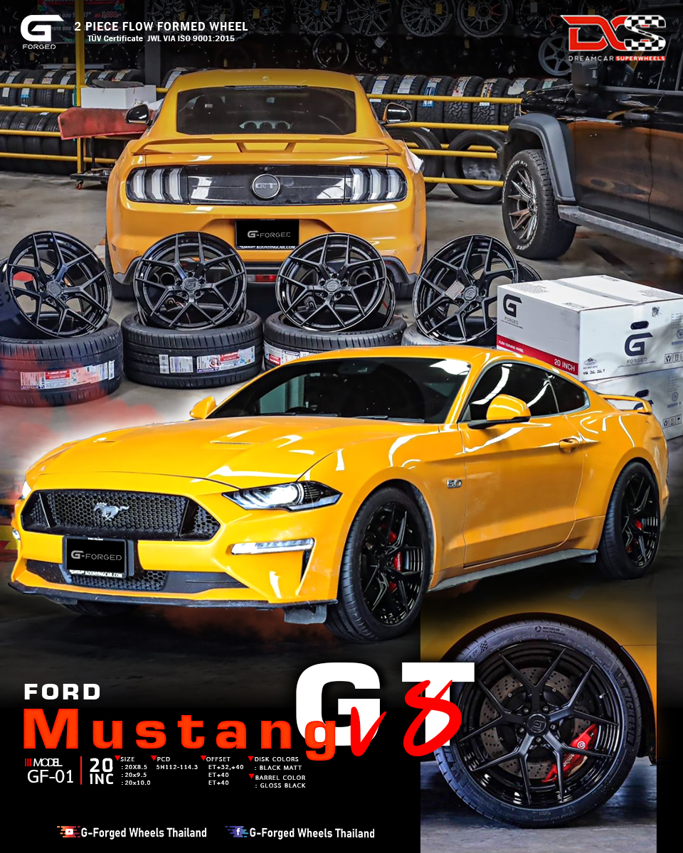 G-Forged - 🐴 #Mustang GT V8⚡️ กับล้อ G-forged 20” ล้อ 2 ชิ้น มิติล้อสวย ...