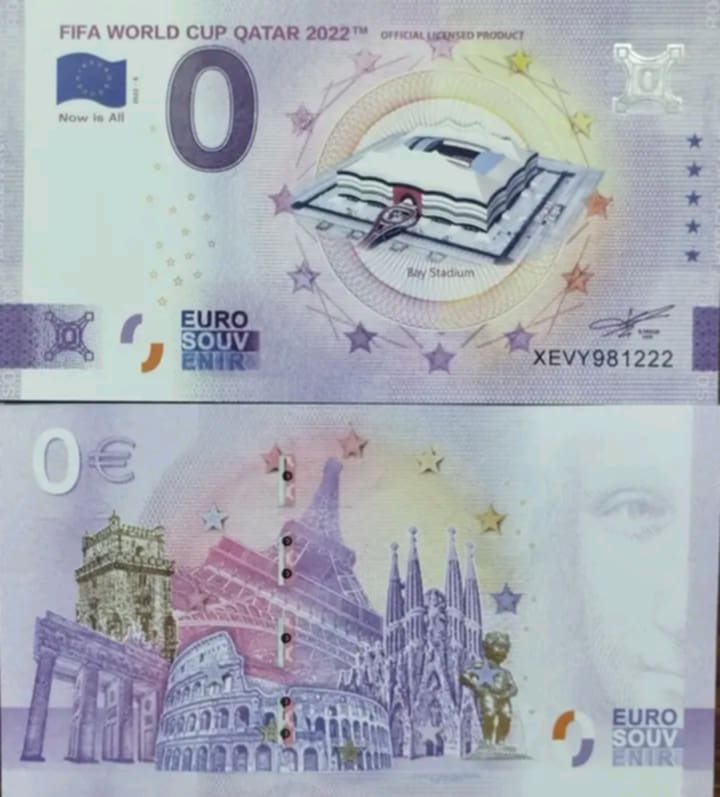 1 Zero Euro officially licensed 2026 FIFA World Cup collectible is