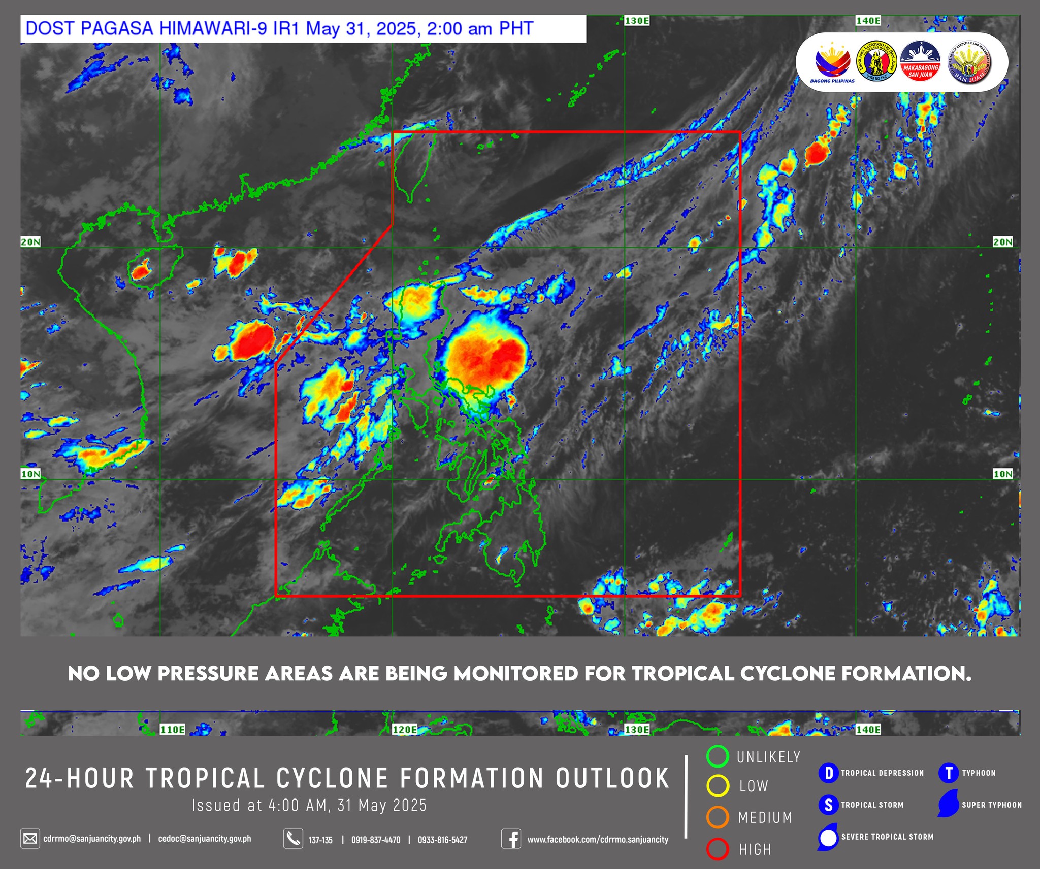 San - As of 2:00 AM today, 31 May 2025, No low pressure areas are being ...