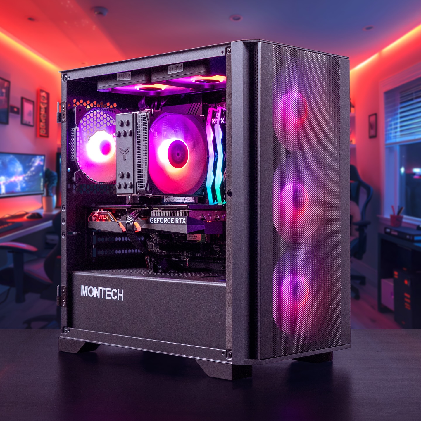 COC komputer - PC rakitan hitam dengan RGB ini bukan hanya...
