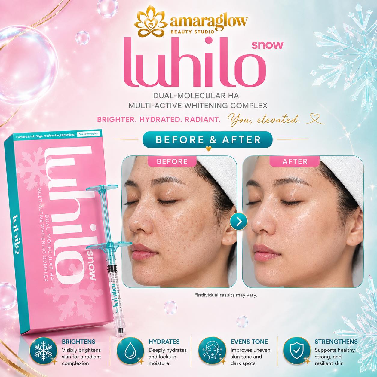snow glow glutathione ❄️✨ Your skin called… it wants the Luhilo glow! 💗 Dull-looking skin? Uneven tone? Feeling like your complexion needs a little ✨reset✨? Luhilo Snow is designed to help brighten, hydrate, even Includes 50 ML bottle The B-12 Store of Korean eye brightening cream Please select your glutathione flavor:Cacao Mint