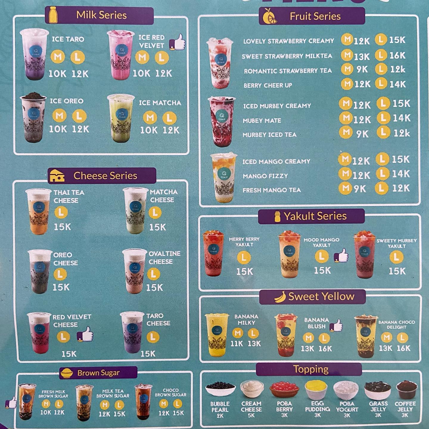 Daftar menu : ⠀ Esque ⠀ Save this,... - Daftar Menu Malang | Facebook