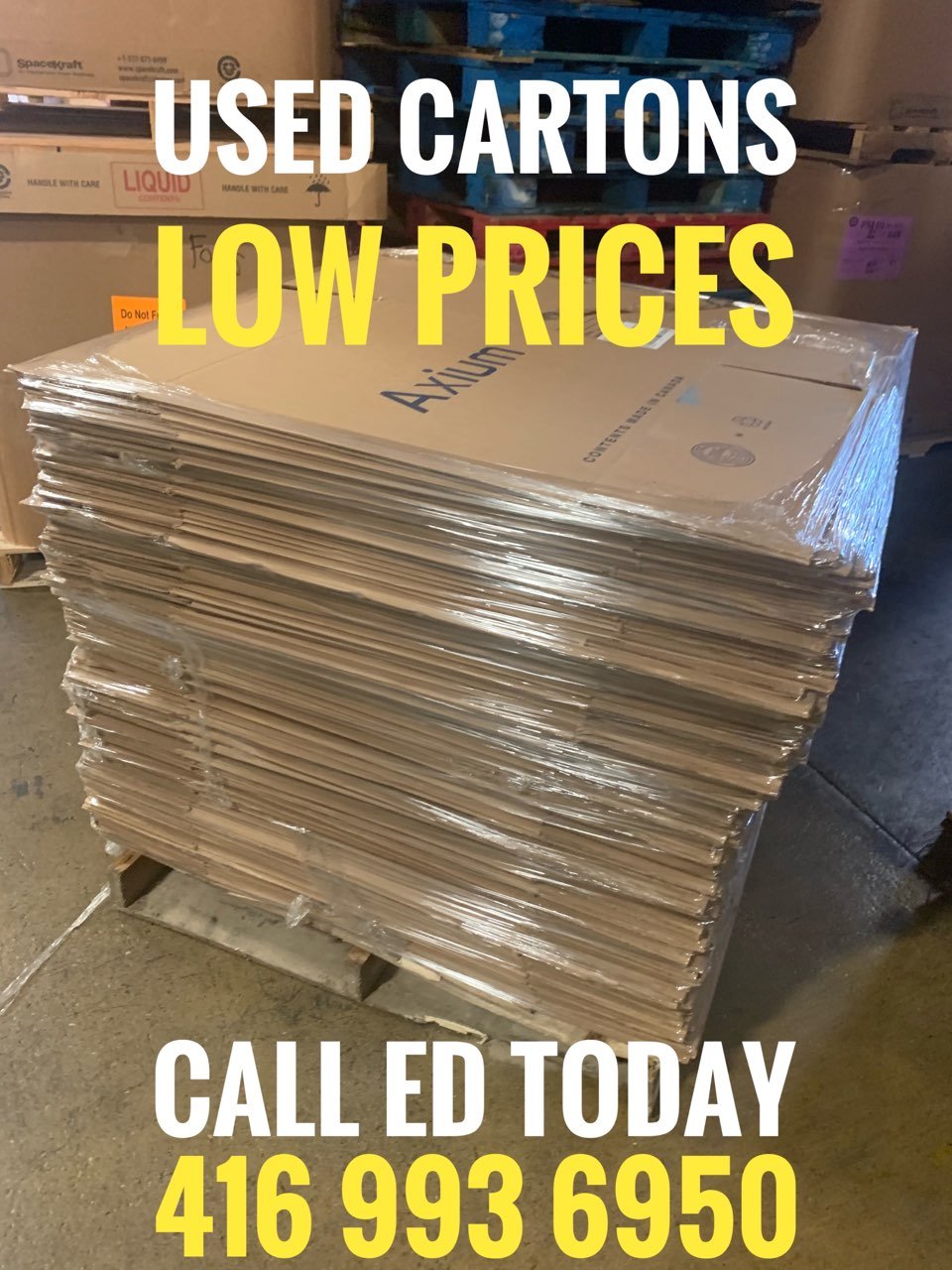 For sale used Corrugated Boxes for repackaging. 1,000 Litre food grade ...