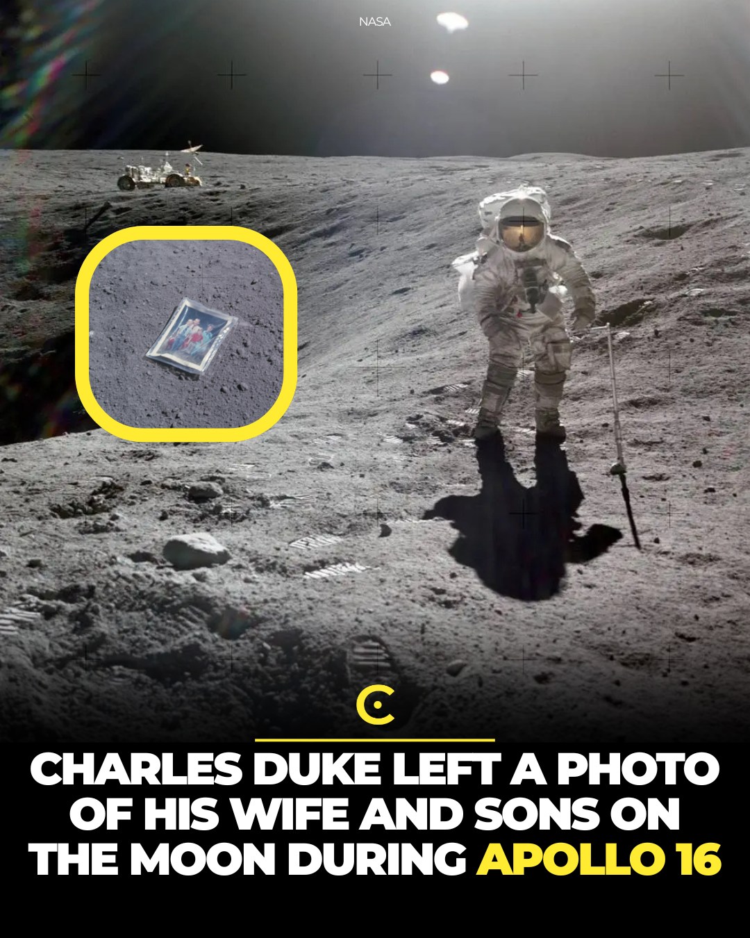 Apollo 16 photograph for Charlie Duke