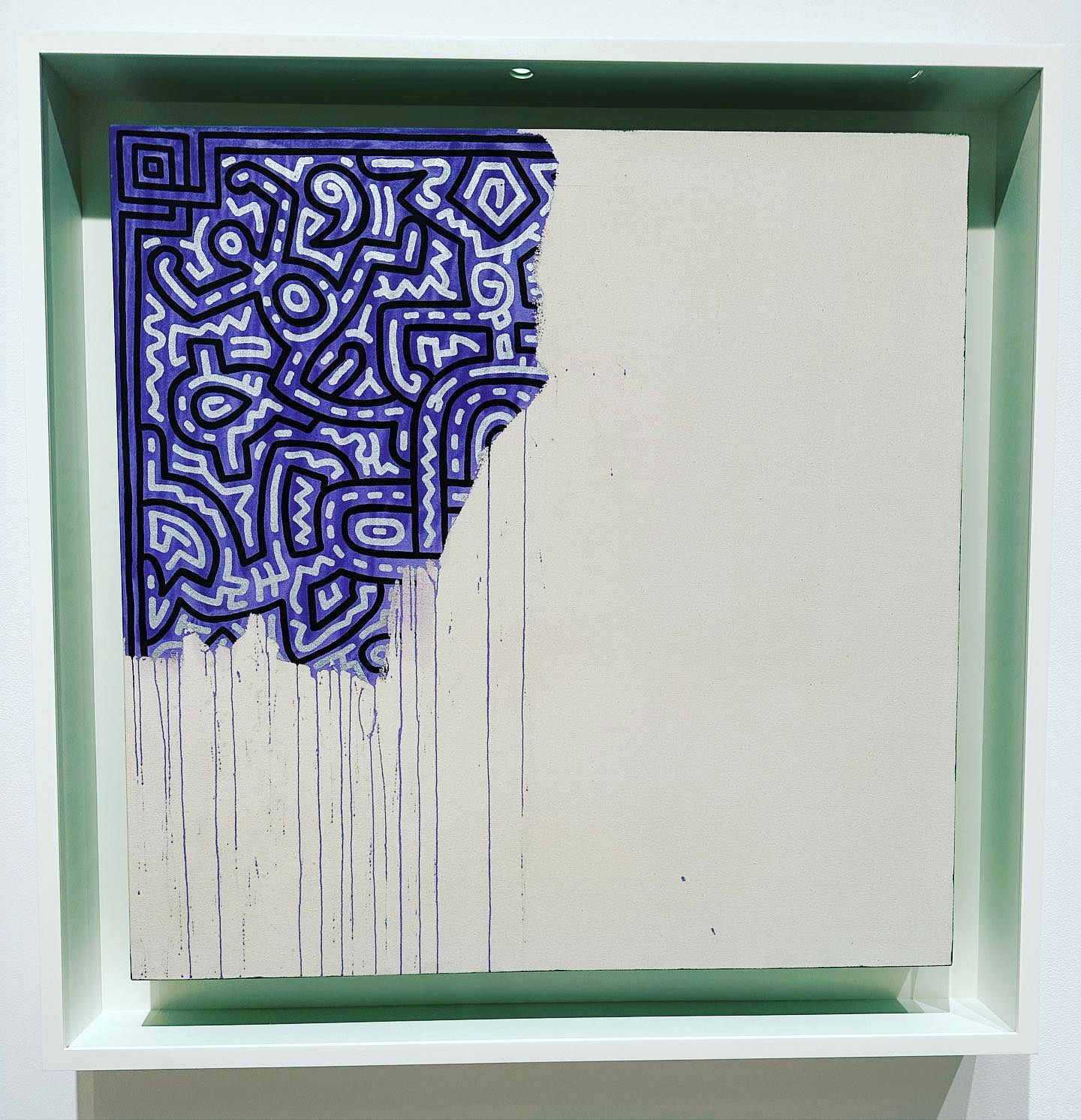 What is the story behind Keith Haring's exhibition piece?