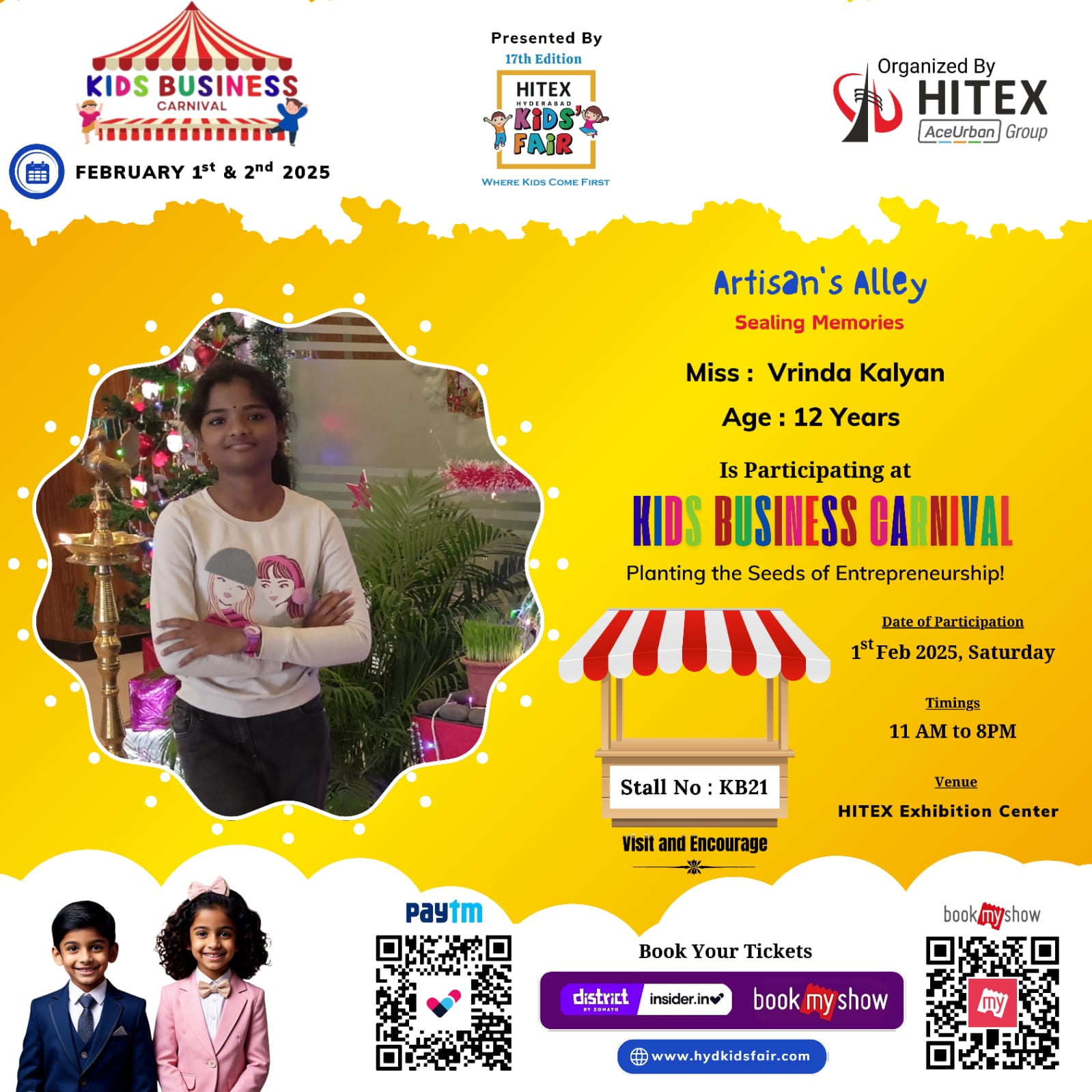 Introducing Our Young Entrepreneur!... - Hyderabad Kids Fair