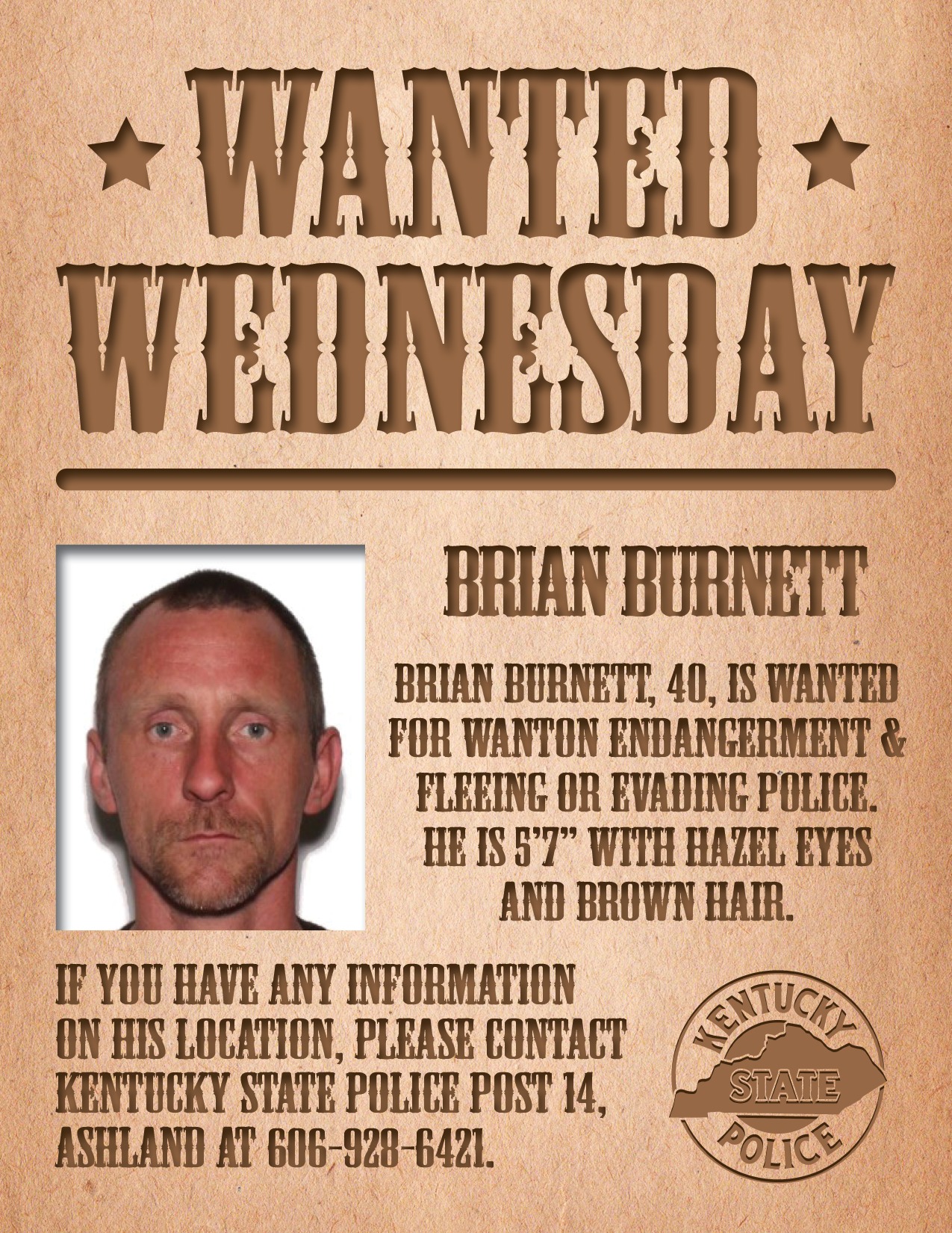 crime inc バナー　buttstain 🚨SHARE🚨 KSP is looking for Brian Burnett. He is wanted for