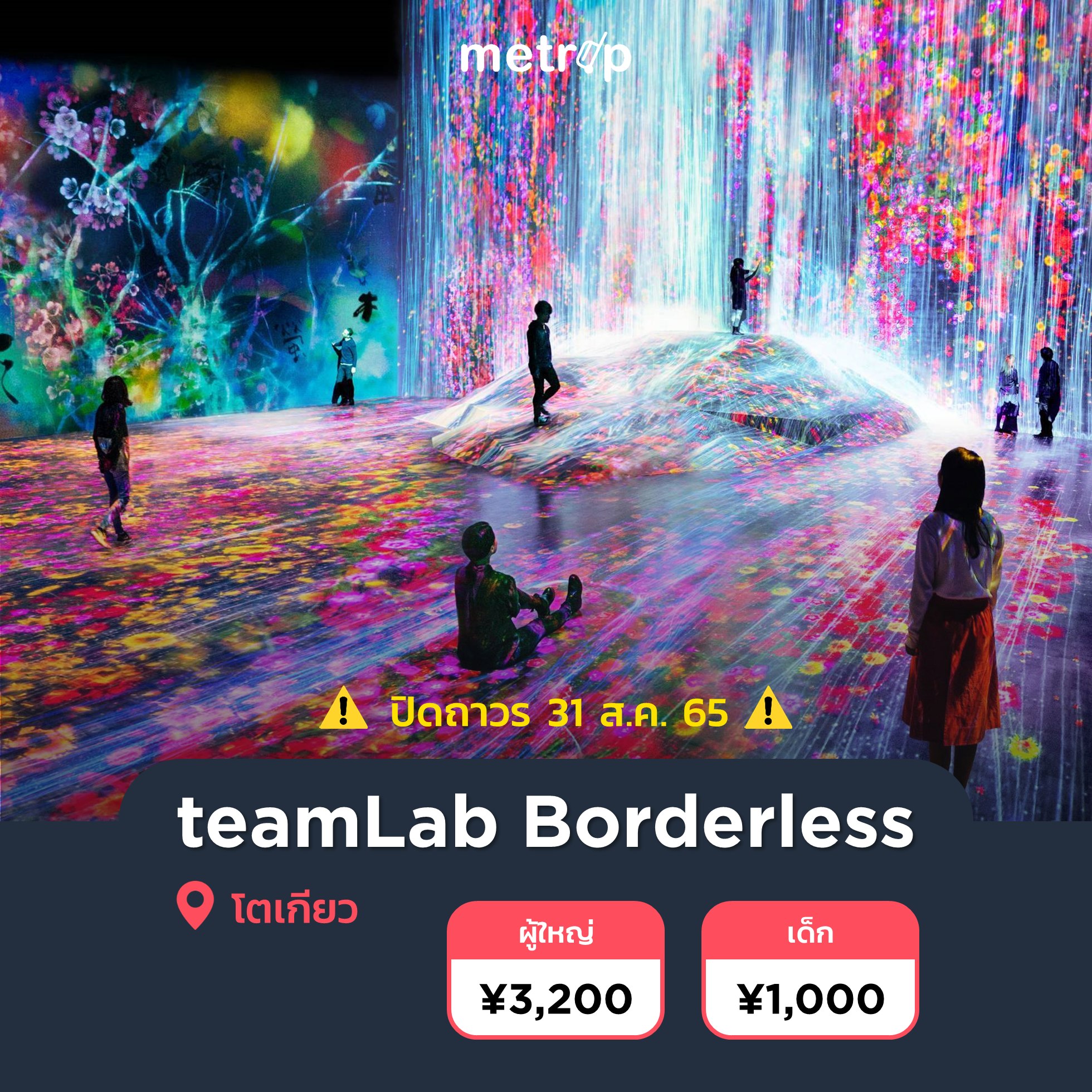 MeTrip - 2️⃣ teamLab Borderless จังหวัดโตเกียว . ภายในประกอบไปด้วยงาน ...