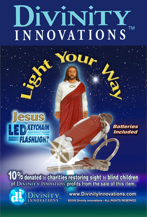 Jesus (light your way) LED flashlight keychains