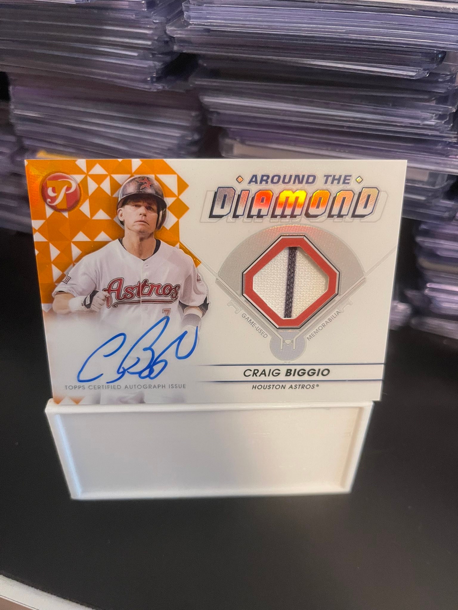 Craig Biggio Astros game-used patch card