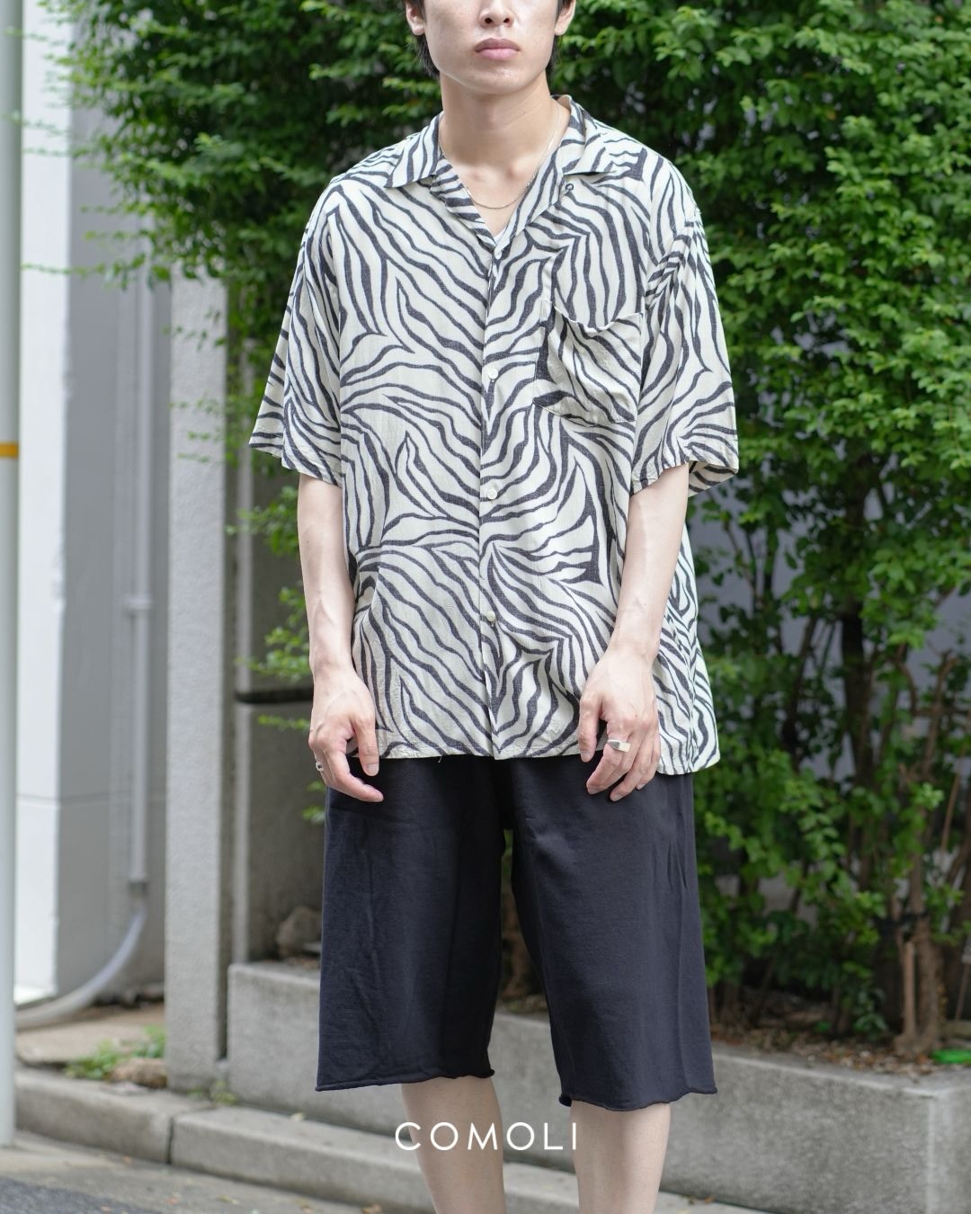 COMOLI ⠀ “ ZEBRA 半袖オープンカラーシャツ ” lot : D01-02013 color 
