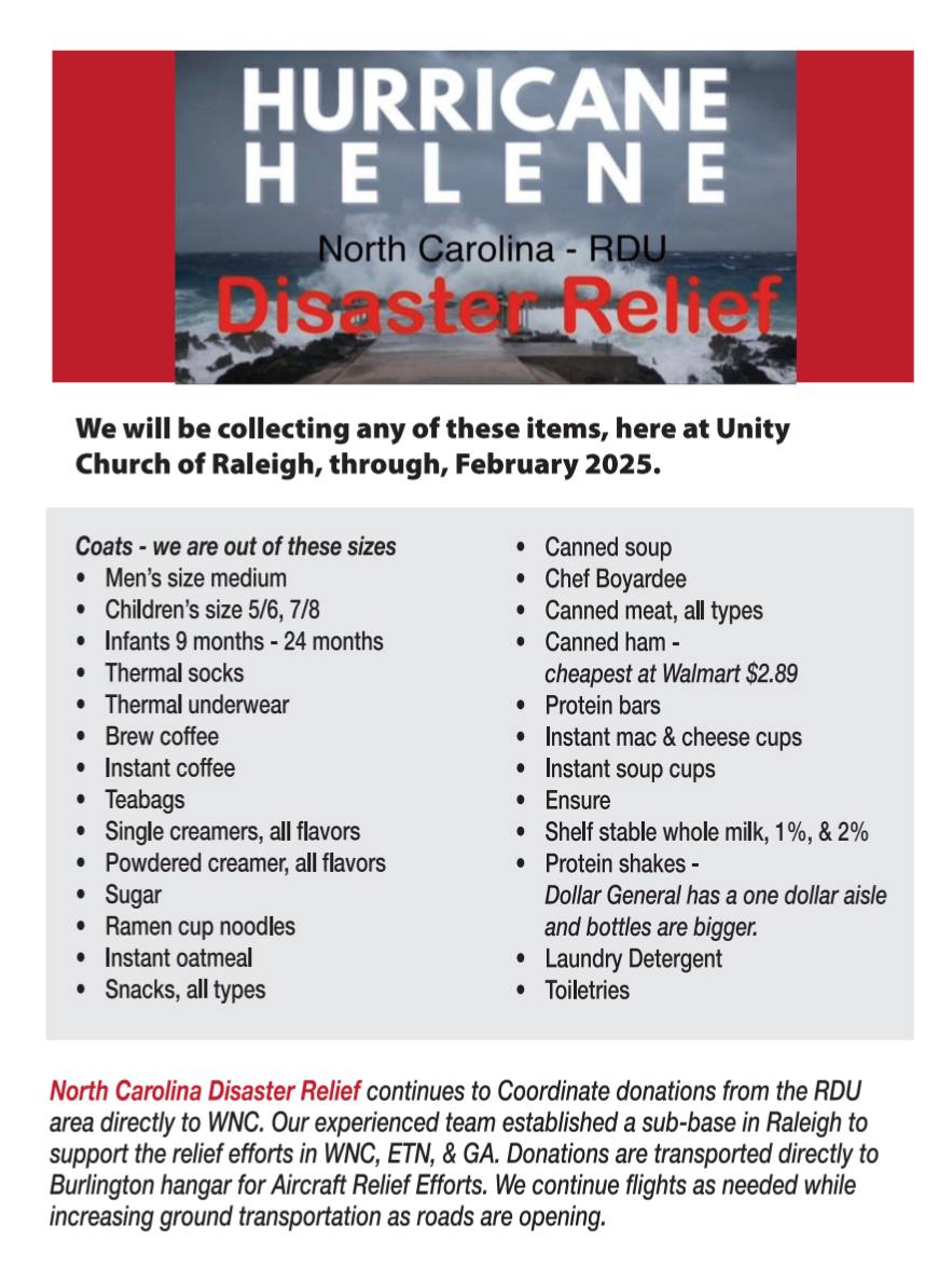 Unity Church of Raleigh | Raleigh NC