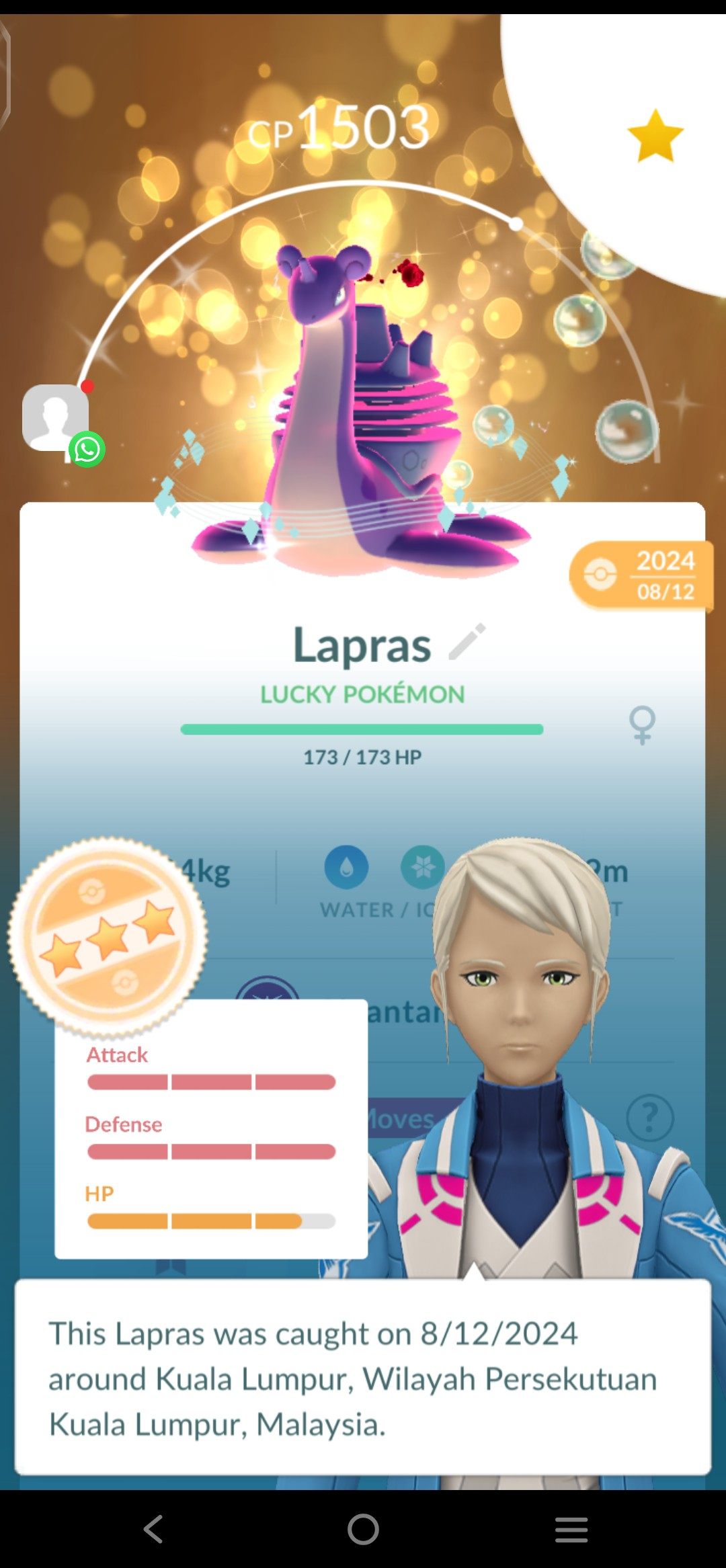 Lapras Gigantamax Sur Pokémon Go – Non Shiny, Enregistré Ou 30 Jours, Pour Android/Apple