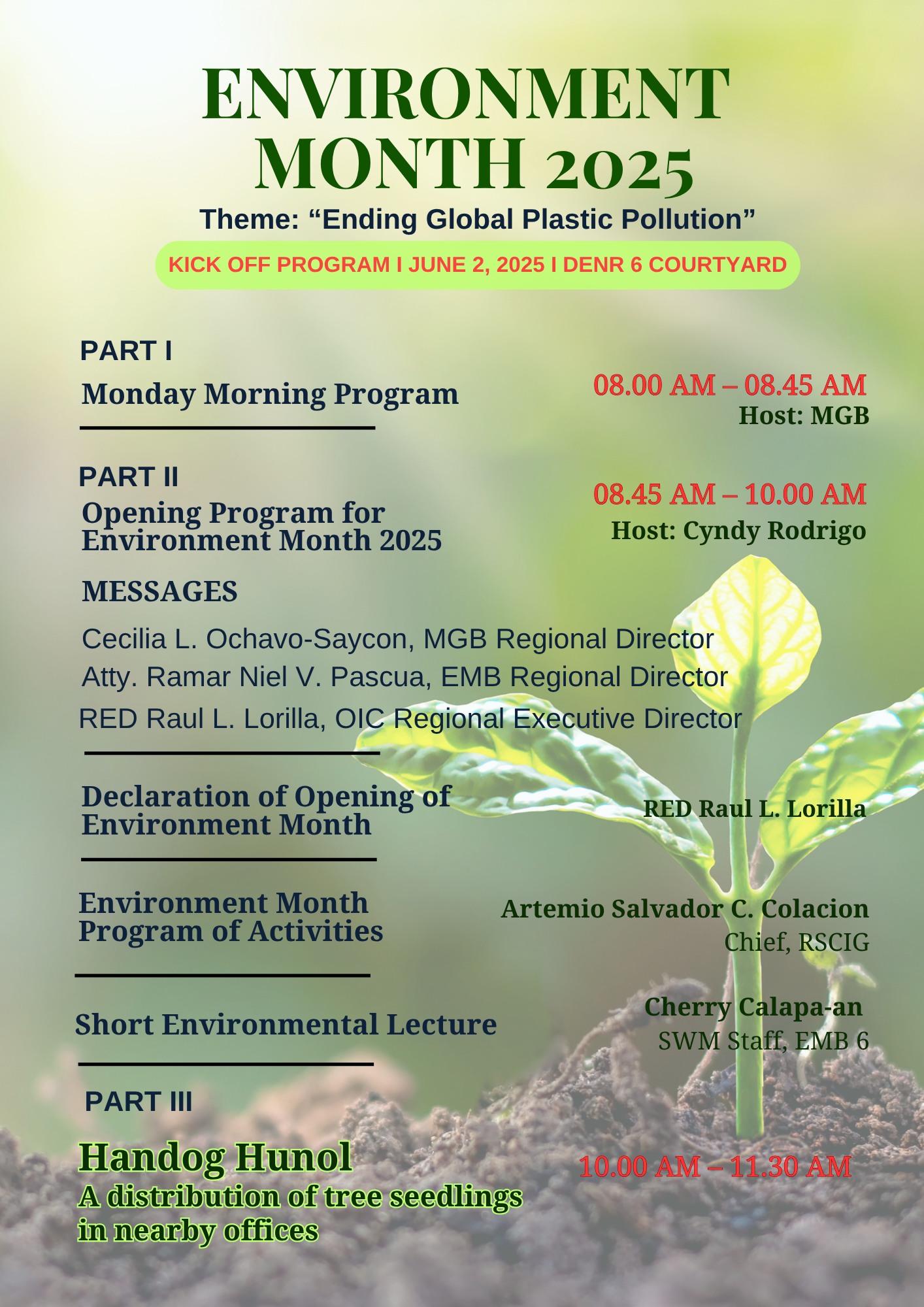 DENR - 🌍 Join us on June 2, 2025, for the kickoff of Environment Month ...