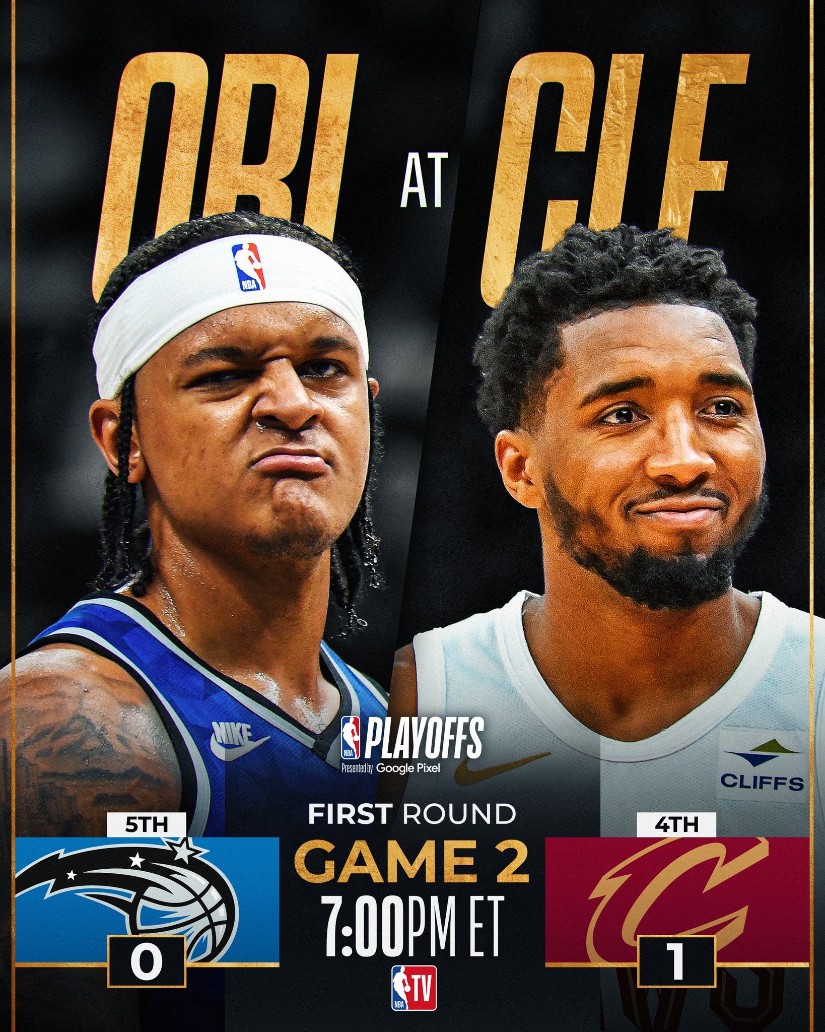 NBA - Mitchell's 30-point game fueled Cleveland in Game 1....
