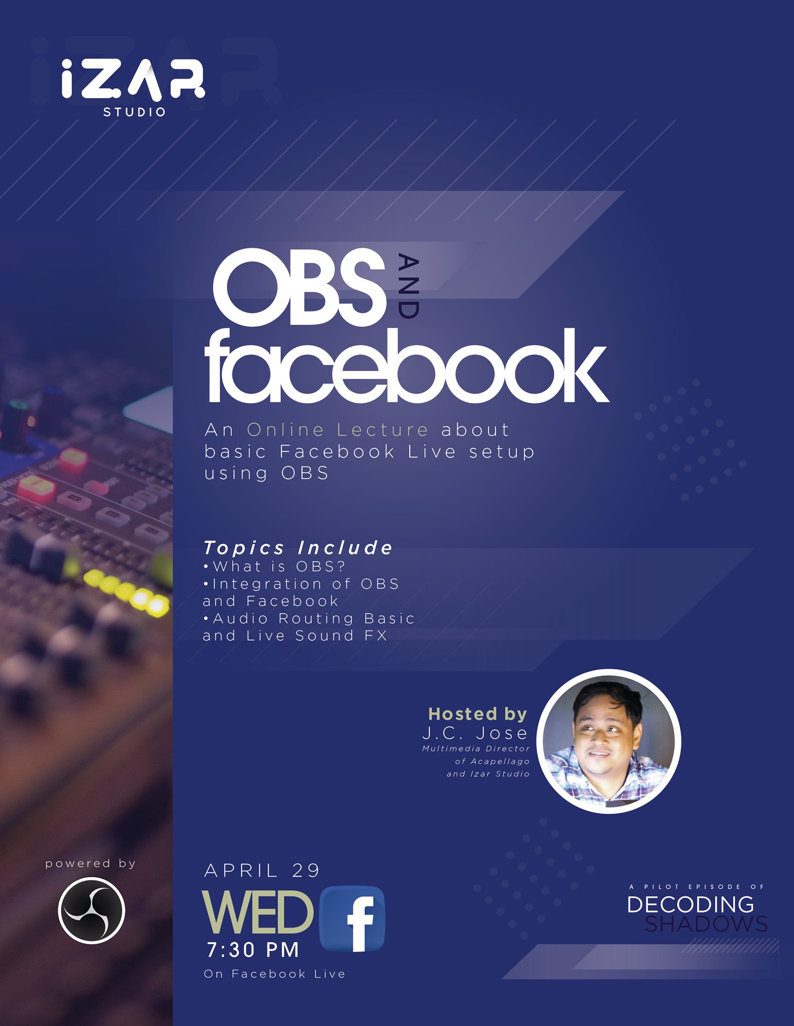 Acapellago - Basic FB Live Setup and OBS online lecture...