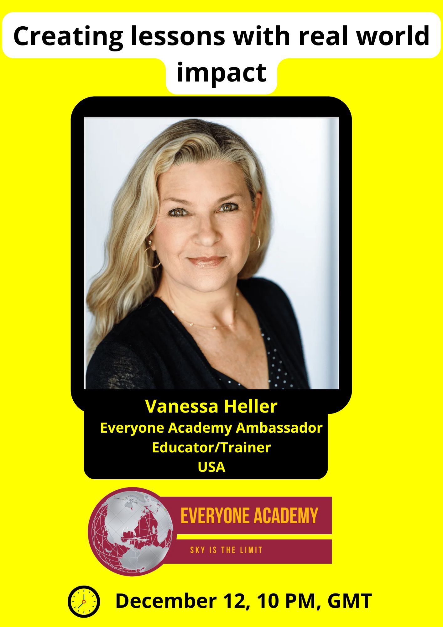 Everyone - Please join us for an online session with Vanessa Heller ...