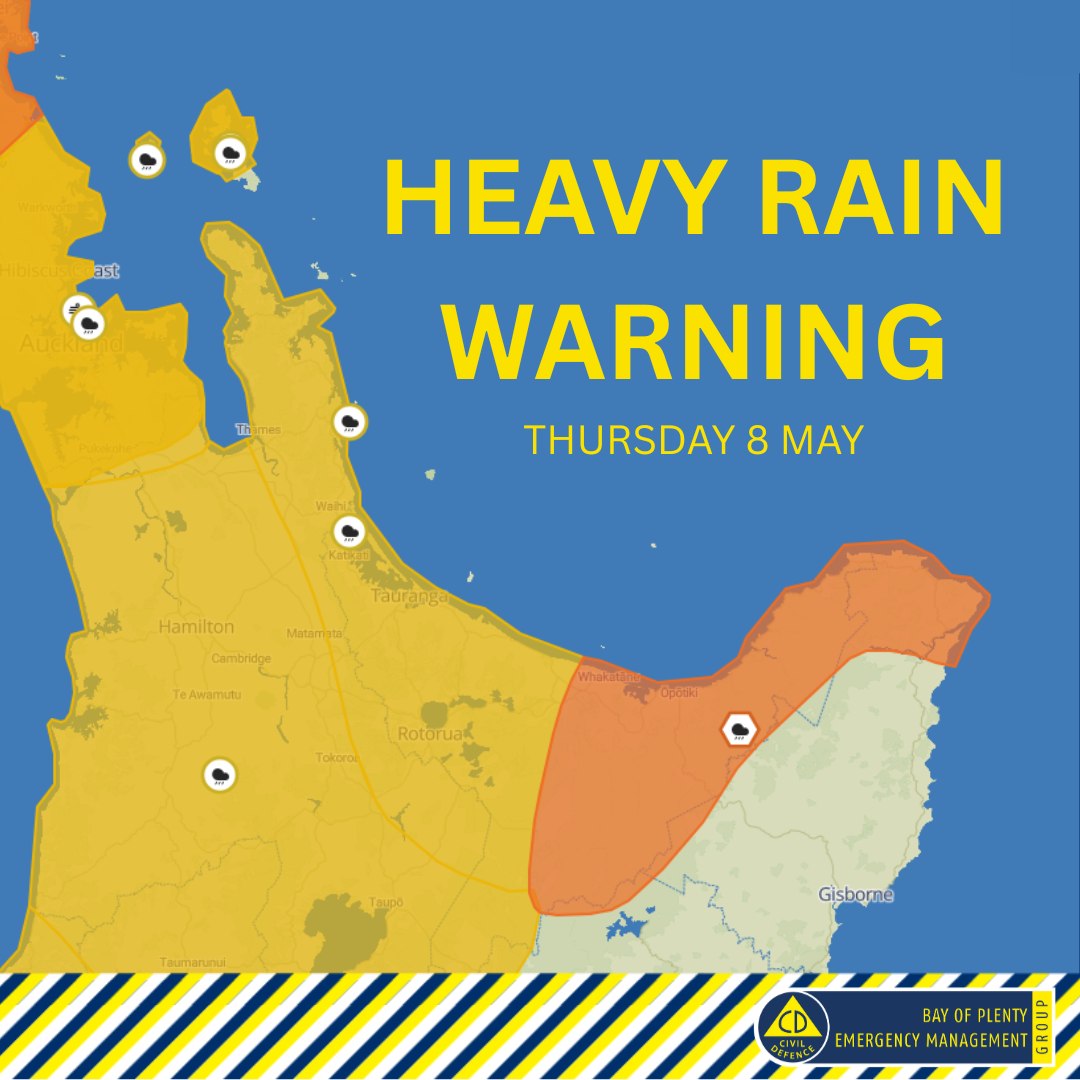 Bay - UPDATE 9:35AM FRIDAY 9 MAY MetService have provided an update on ...