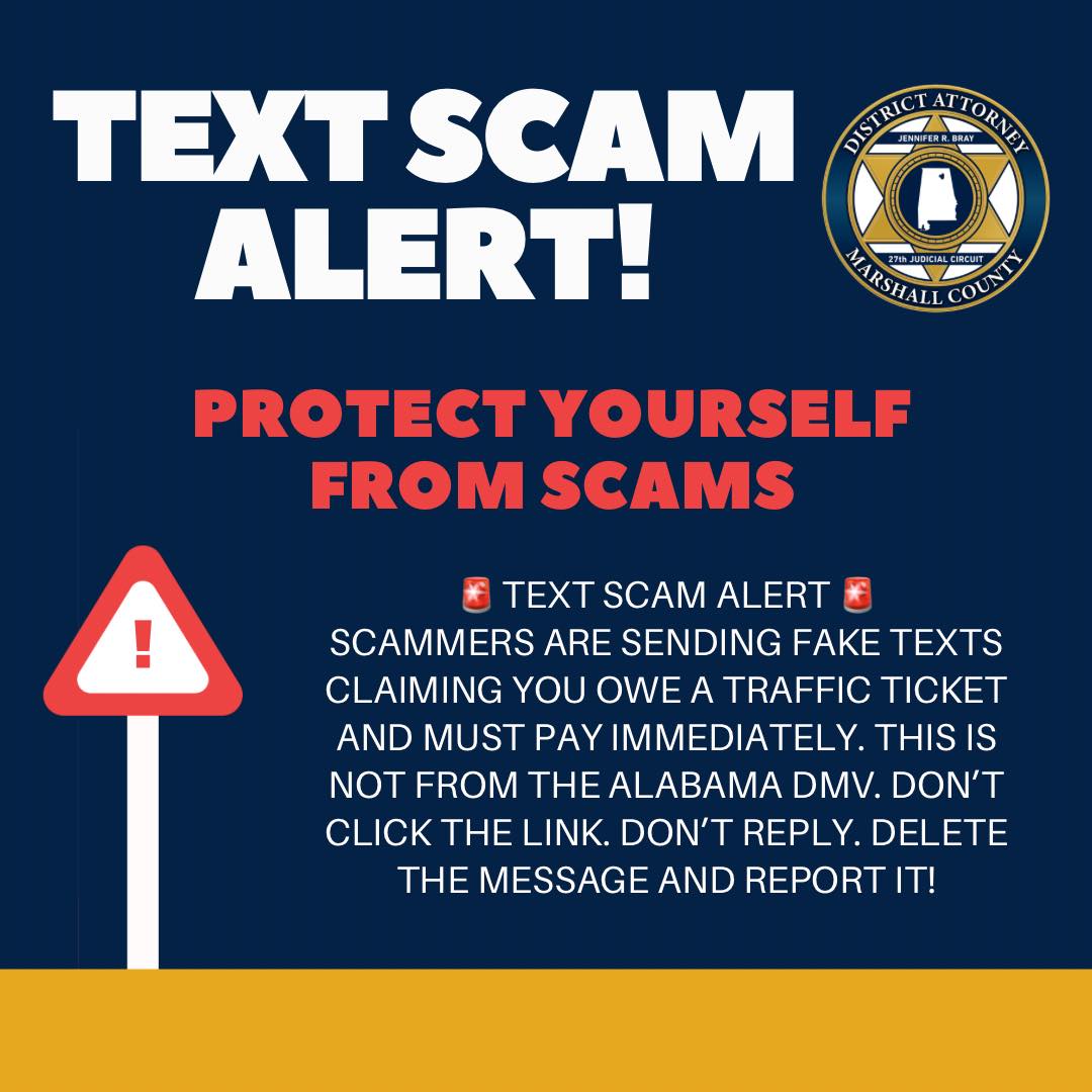 Marshall - 🚨 SCAM ALERT – TEXT MESSAGE FRAUD 🚨 The Marshall County ...