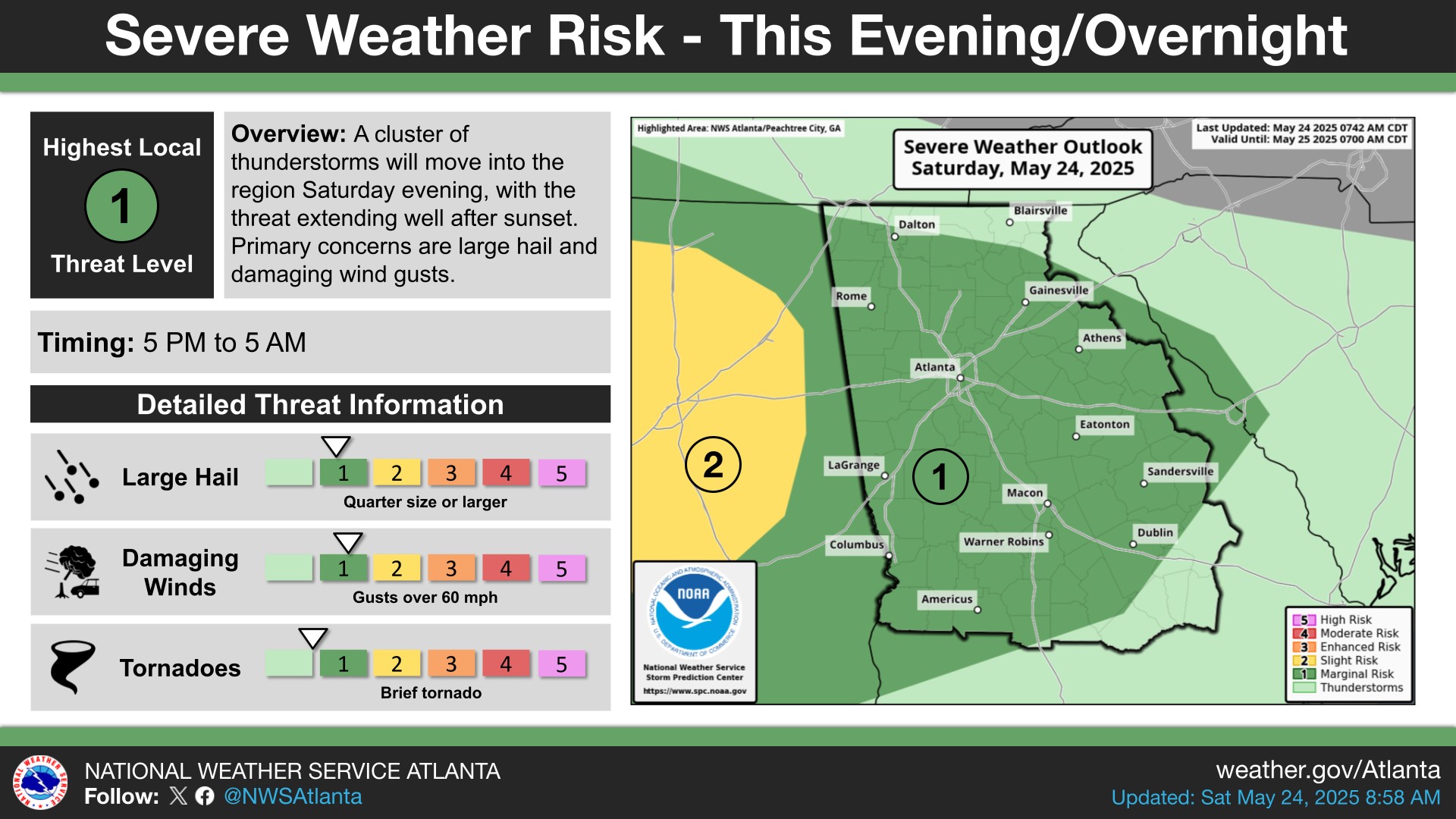 Monroe - Latest Update on Potential Overnight Severe Weather courtesy ...