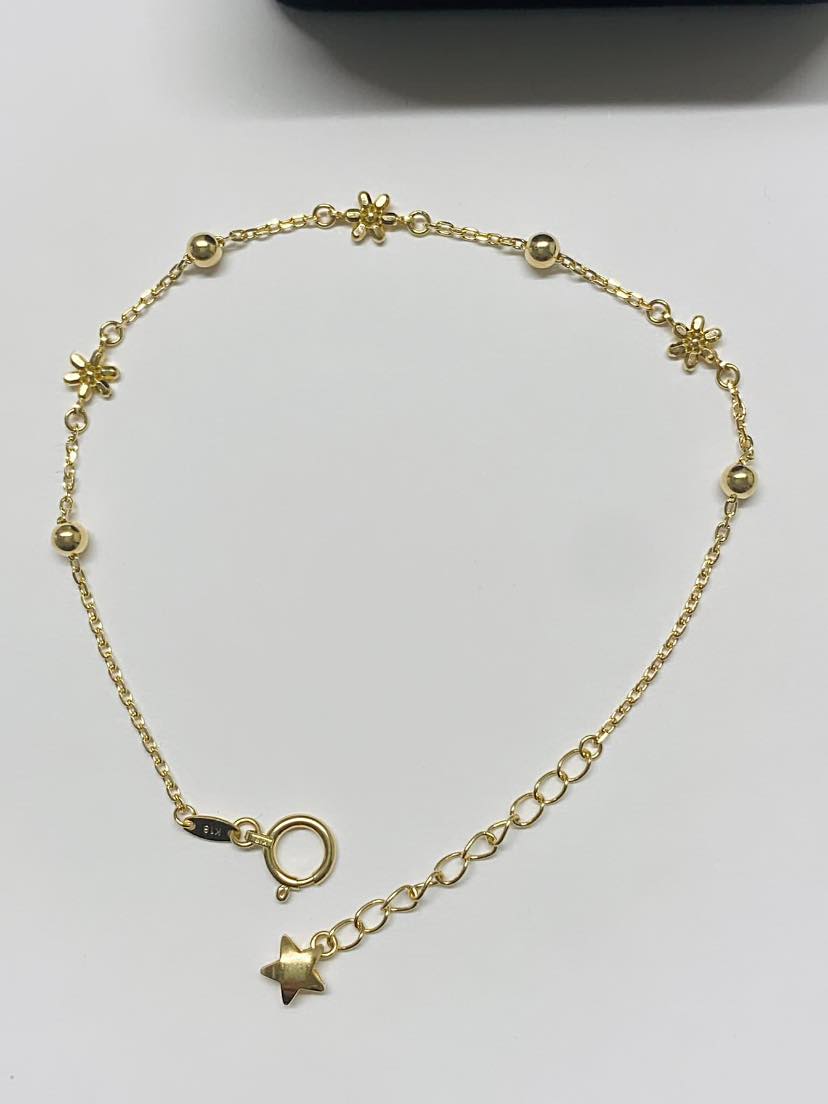 MS Japan&SD GOLD Jewelries - K18 JAPAN BRACELET 1.45g 16cm ~ 19cm 